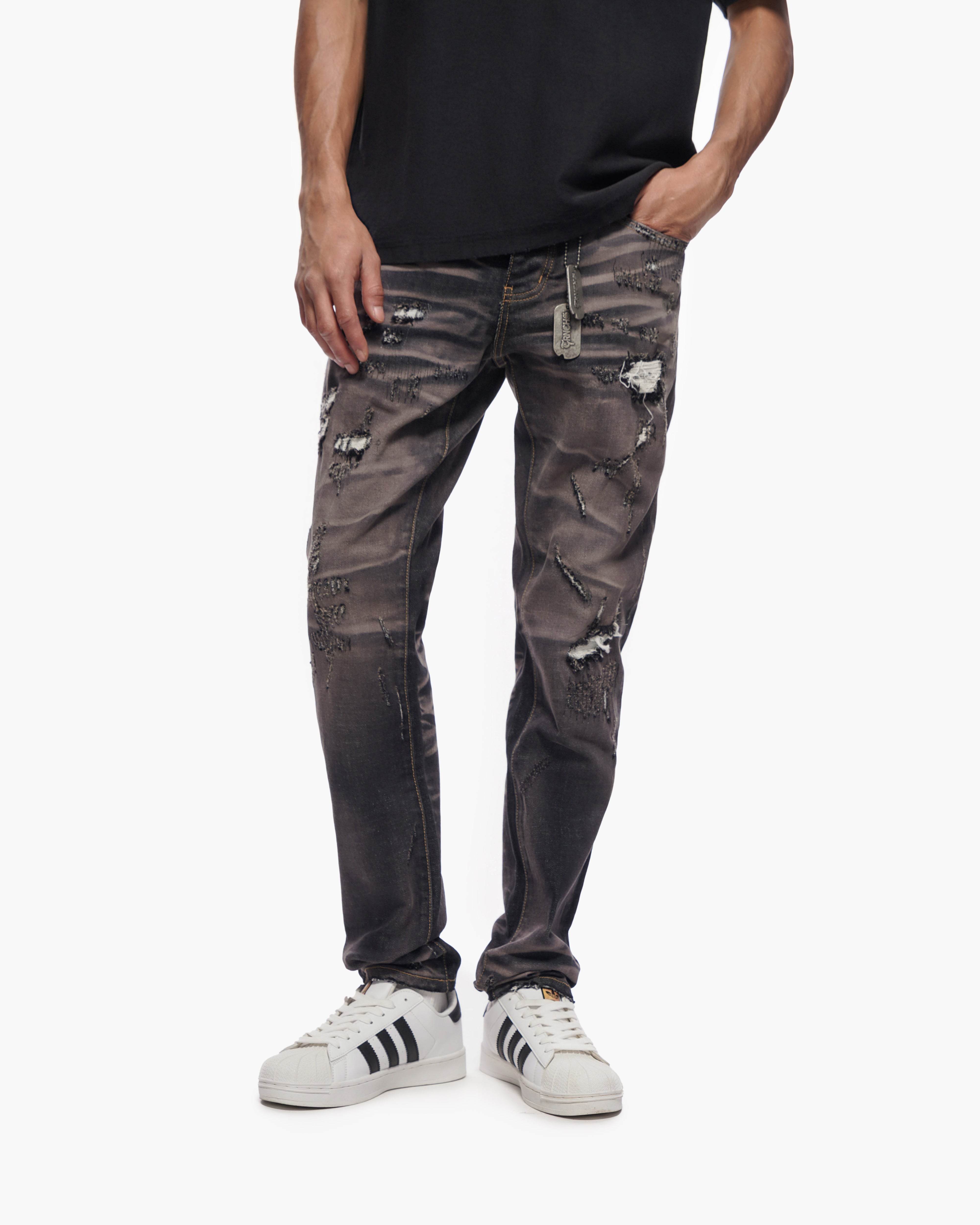 TYRANT -  Dark Blue Vintage wash Skinny Denim