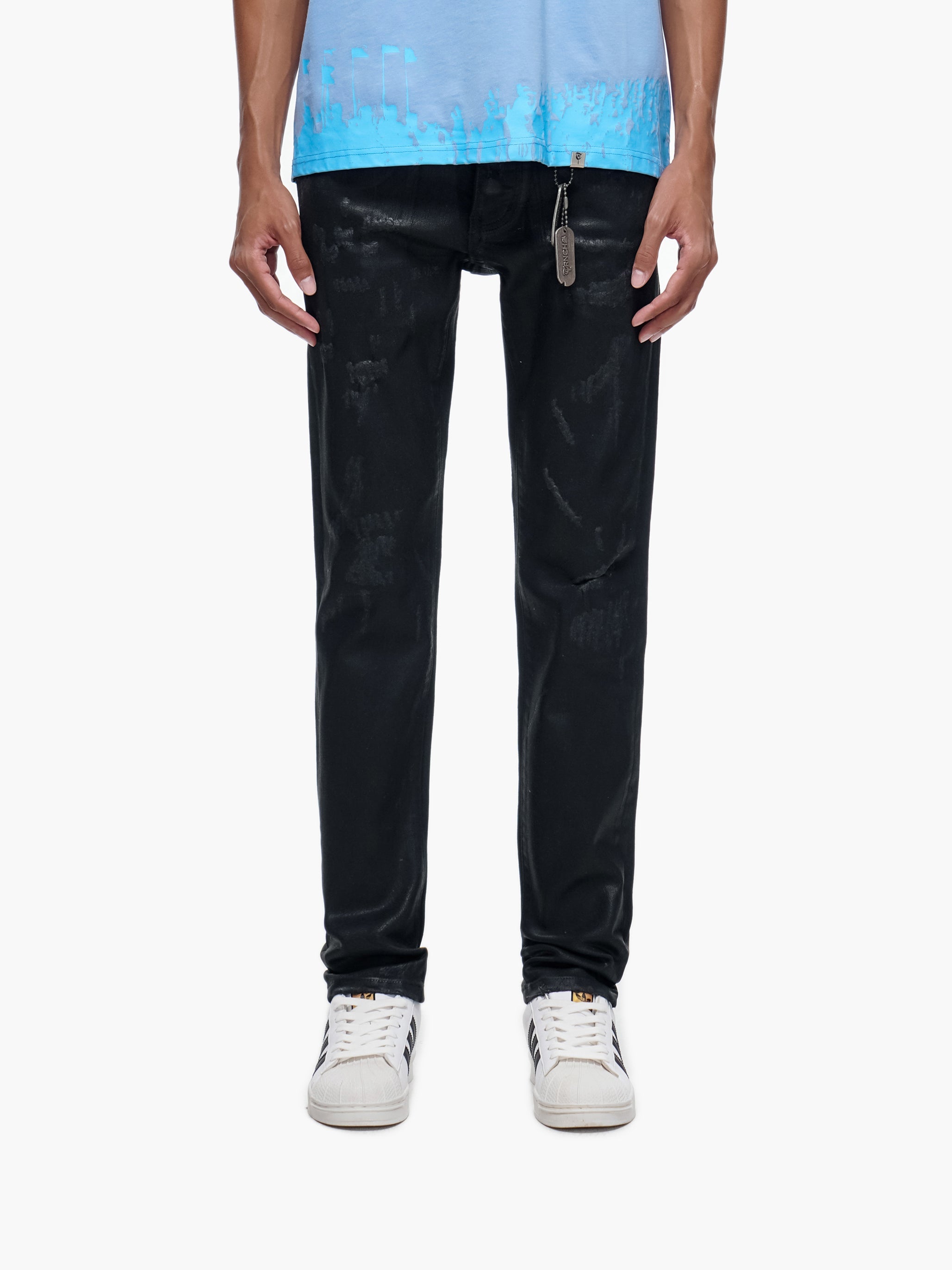 TYRANT - BLACK WAXED Skinny Denim