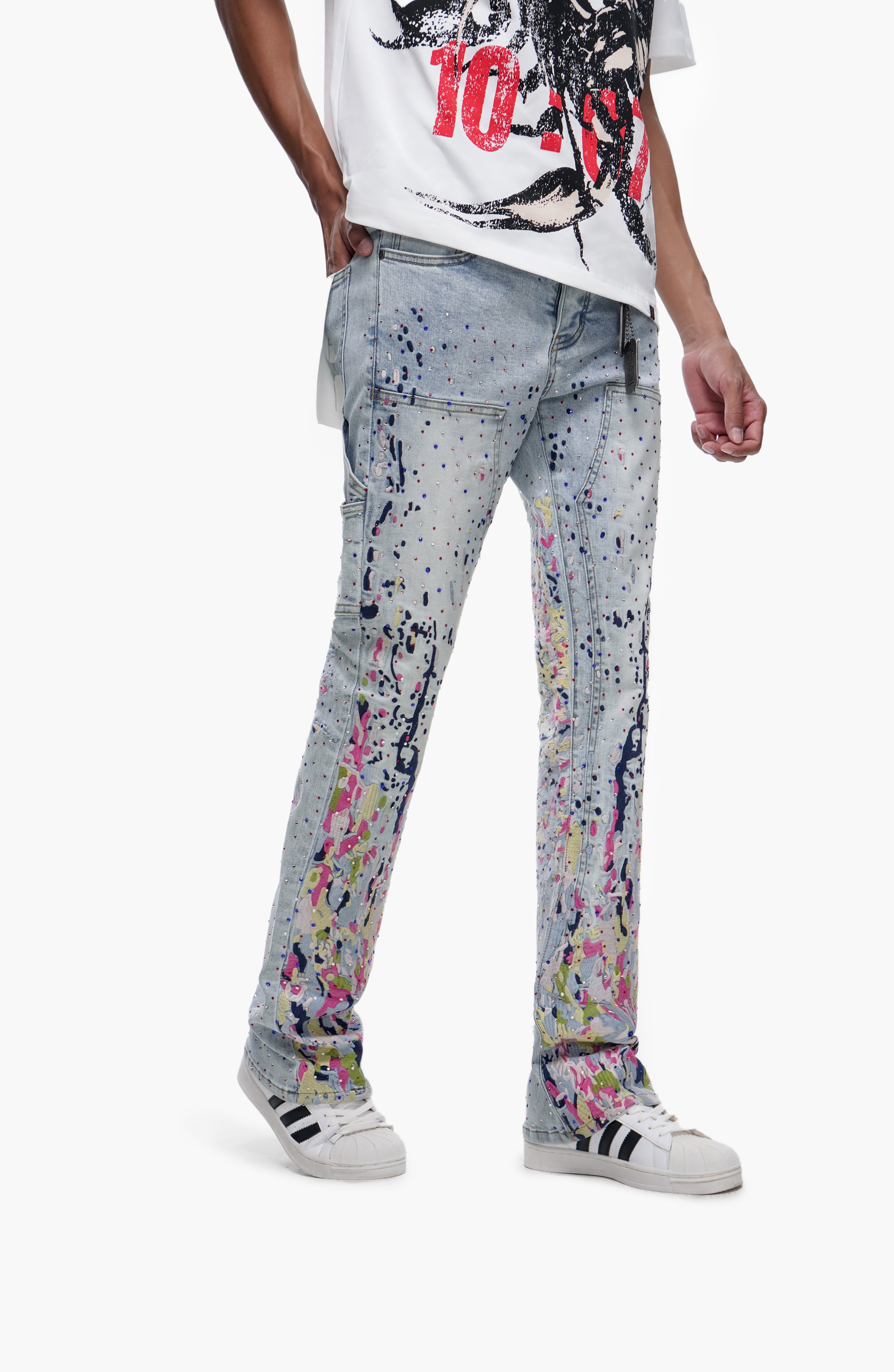 THE PAINTER - Light Blue Wash Stacked Denim