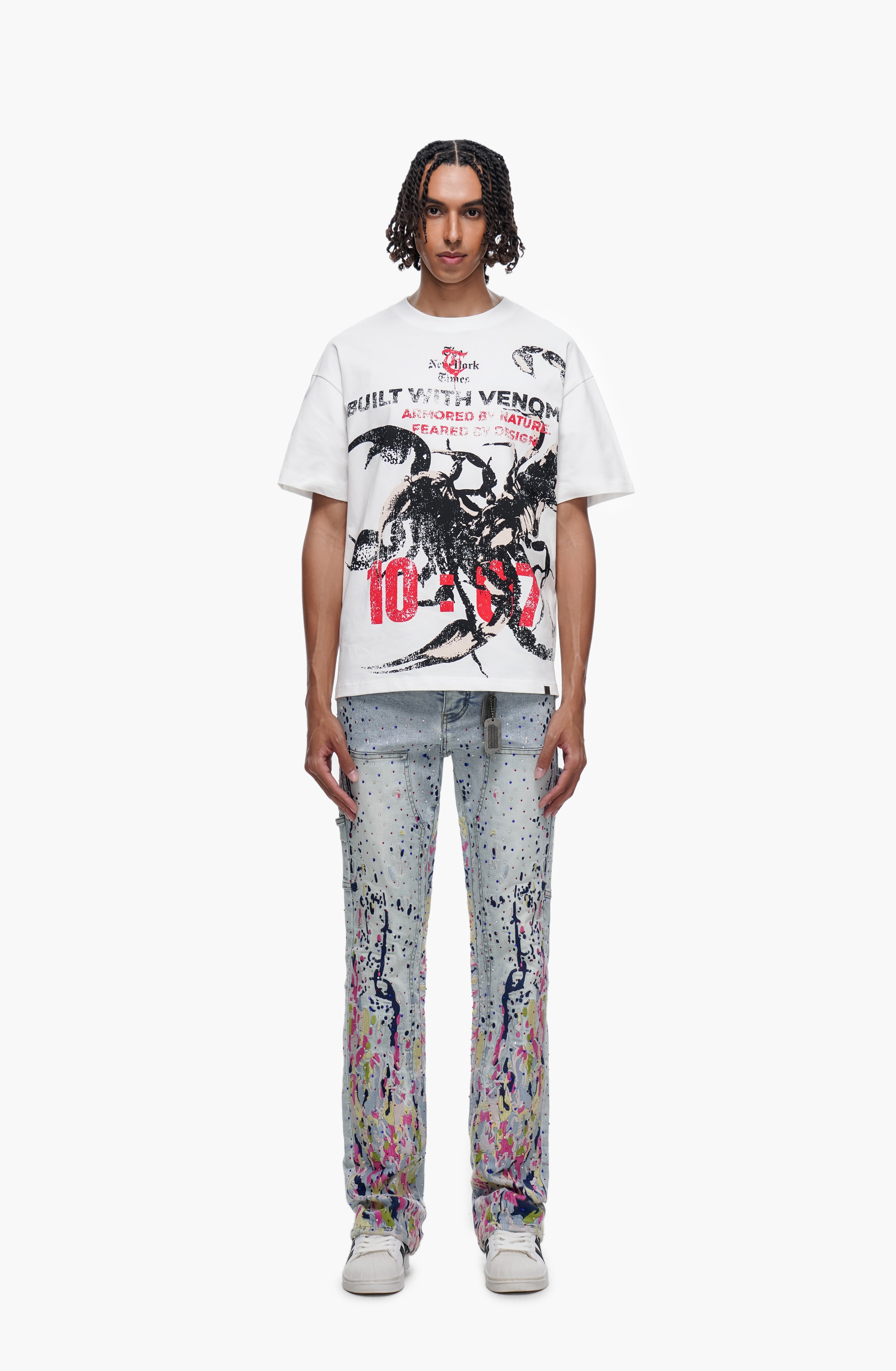 THE PAINTER - Light Blue Wash Stacked Denim
