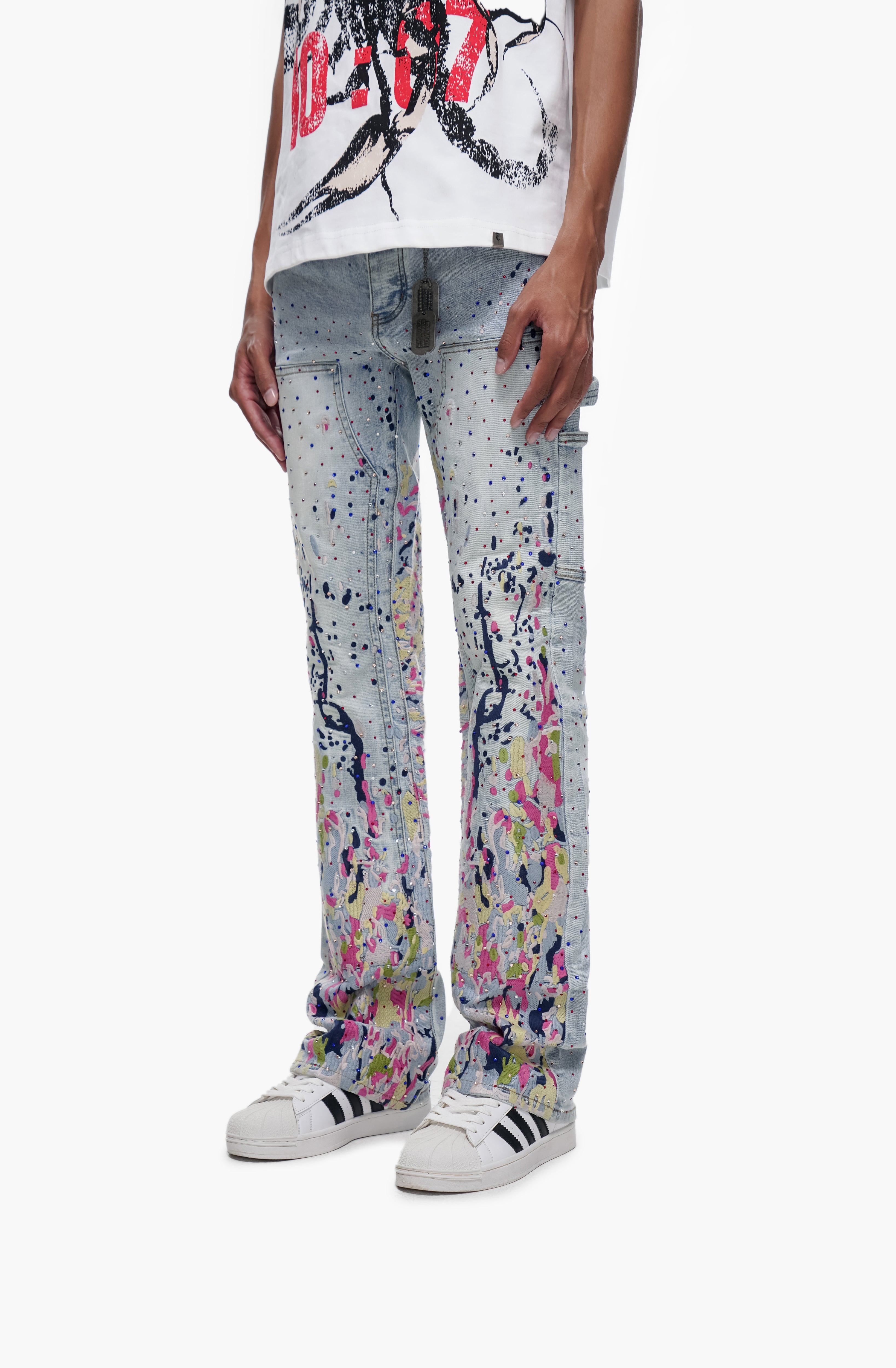 THE PAINTER - Light Blue Wash Stacked Denim