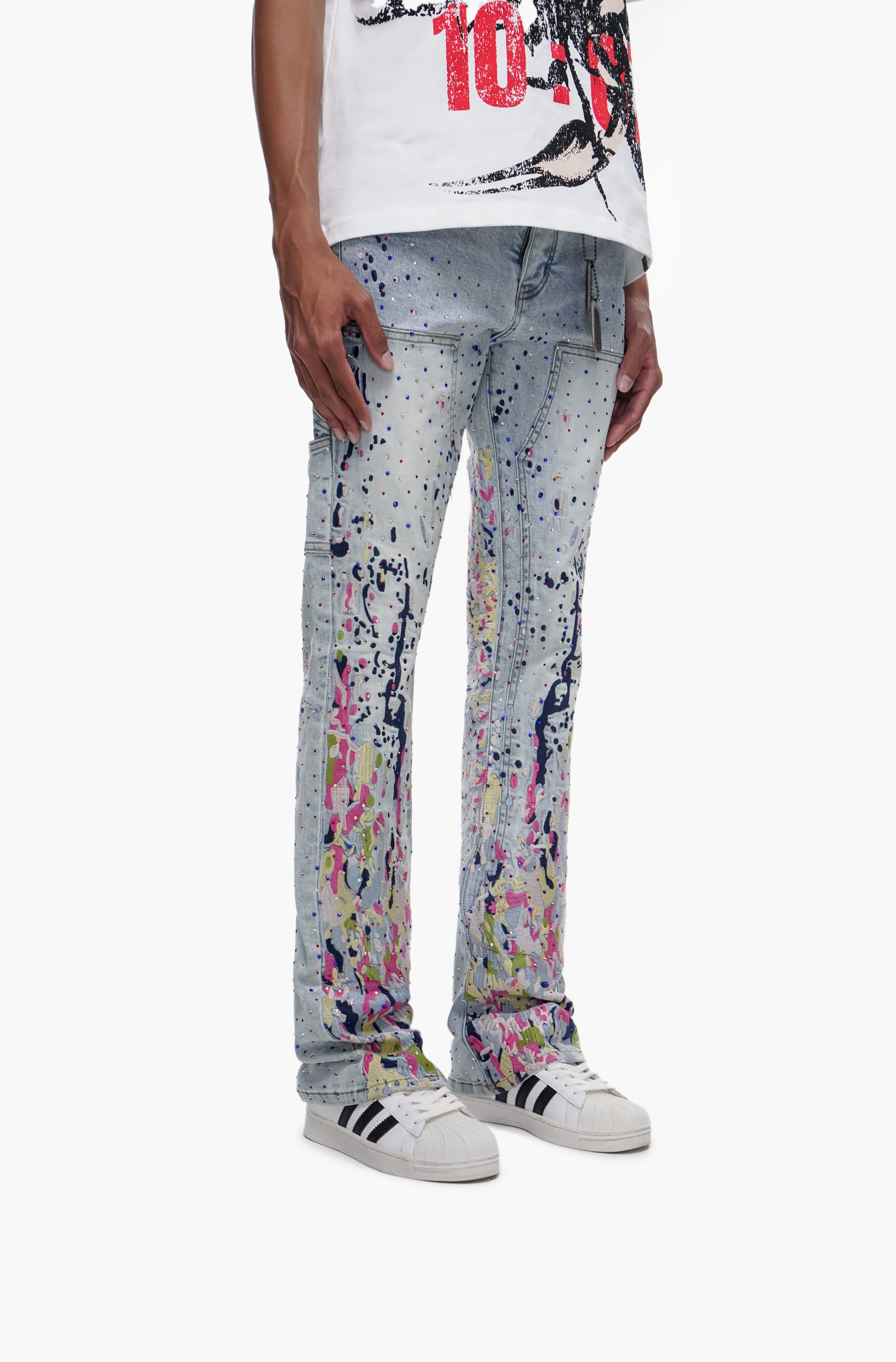 THE PAINTER - Light Blue Wash Stacked Denim
