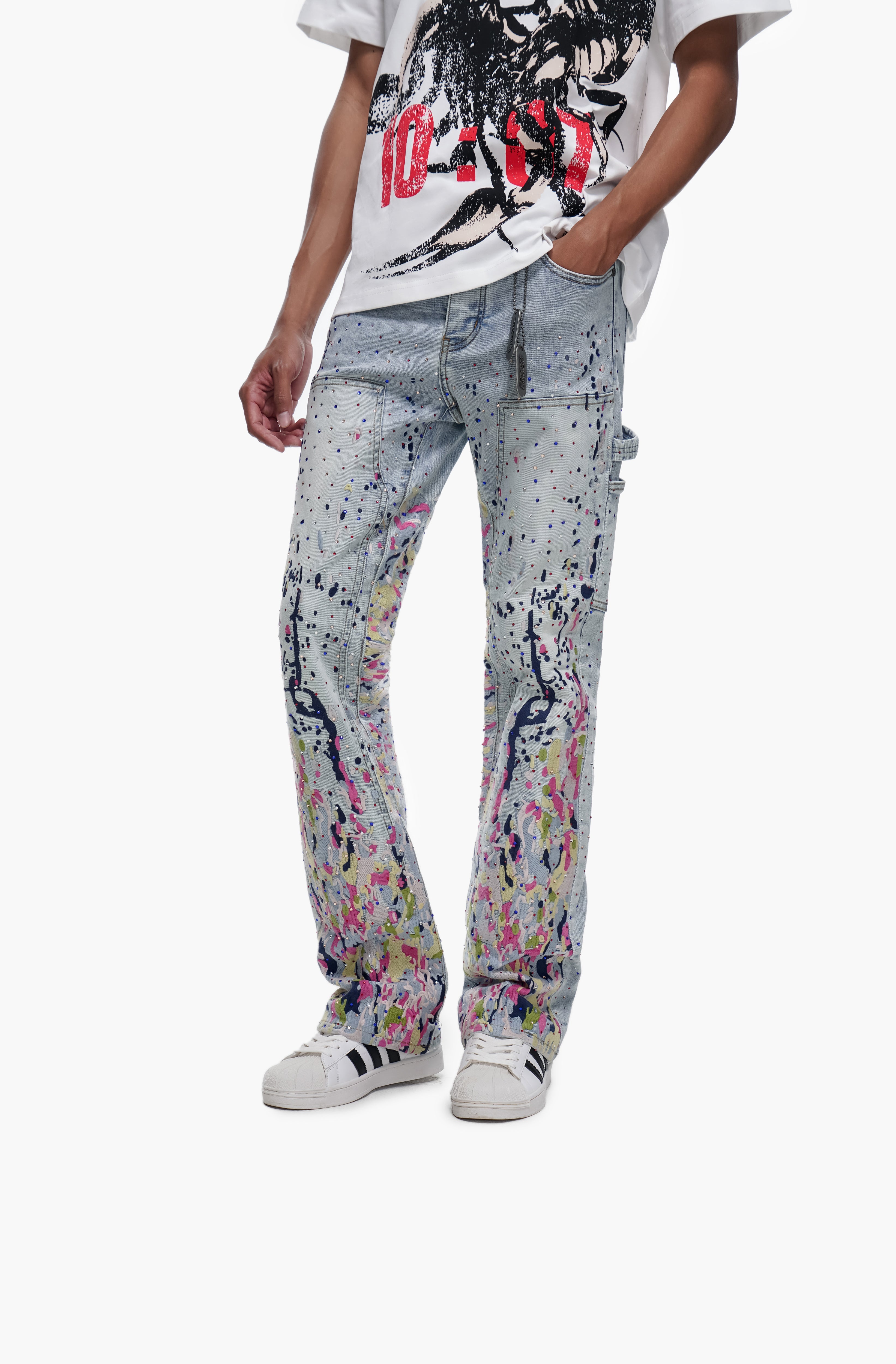 THE PAINTER - Light Blue Wash Stacked Denim