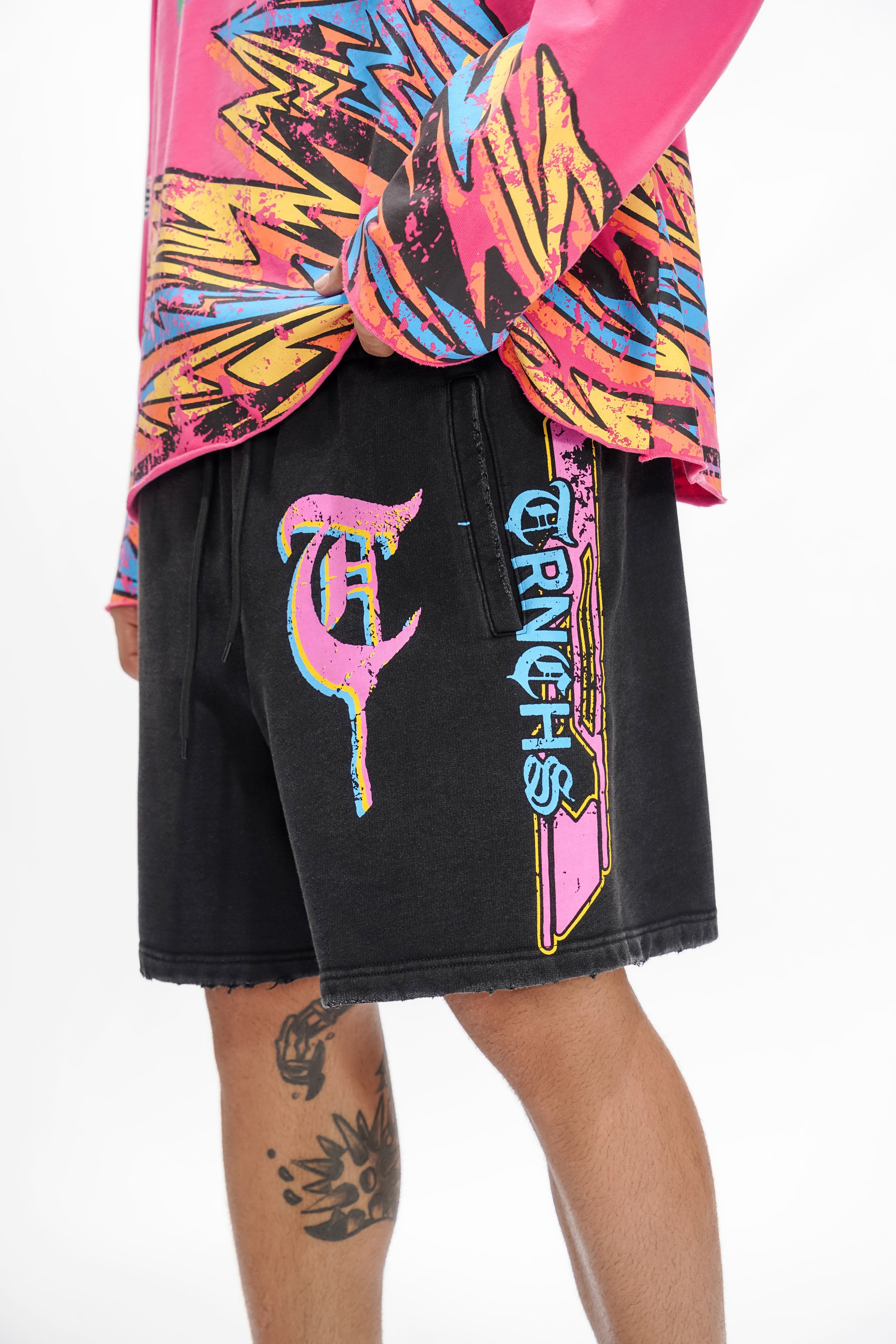 "TACTICAL STORM" Black Shorts