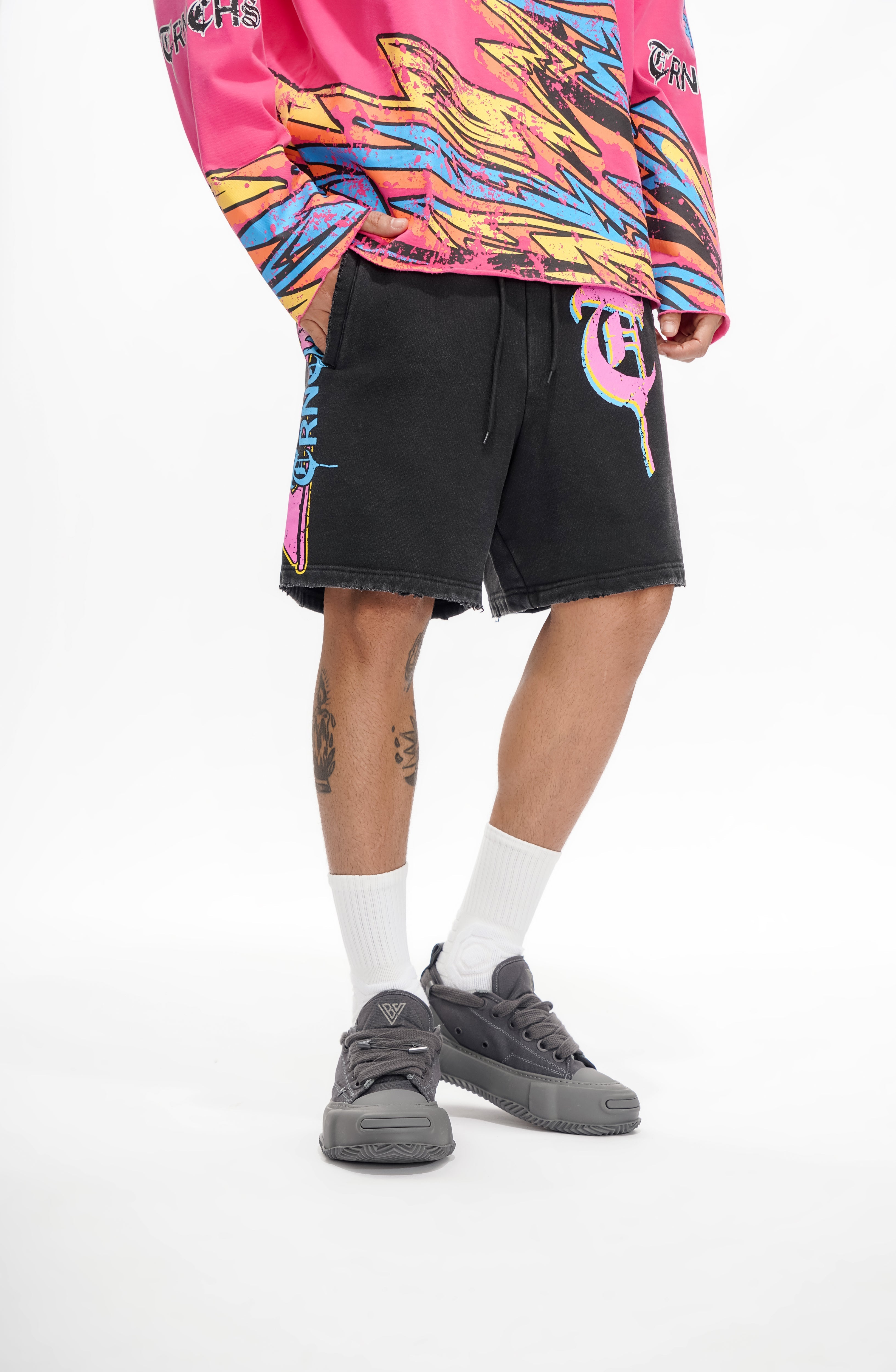 "TACTICAL STORM" Black Shorts