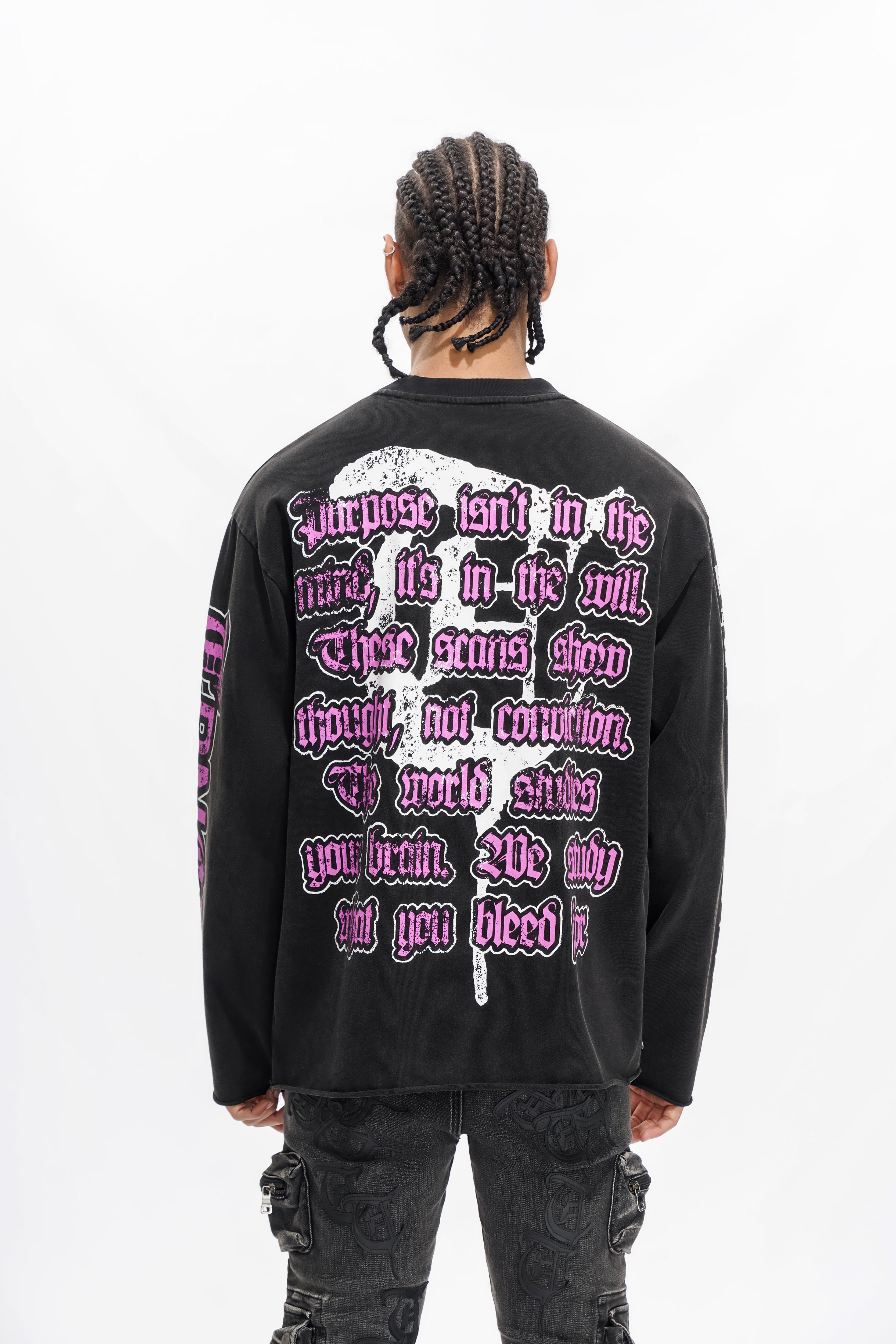 "MINDSET" Black Crewneck