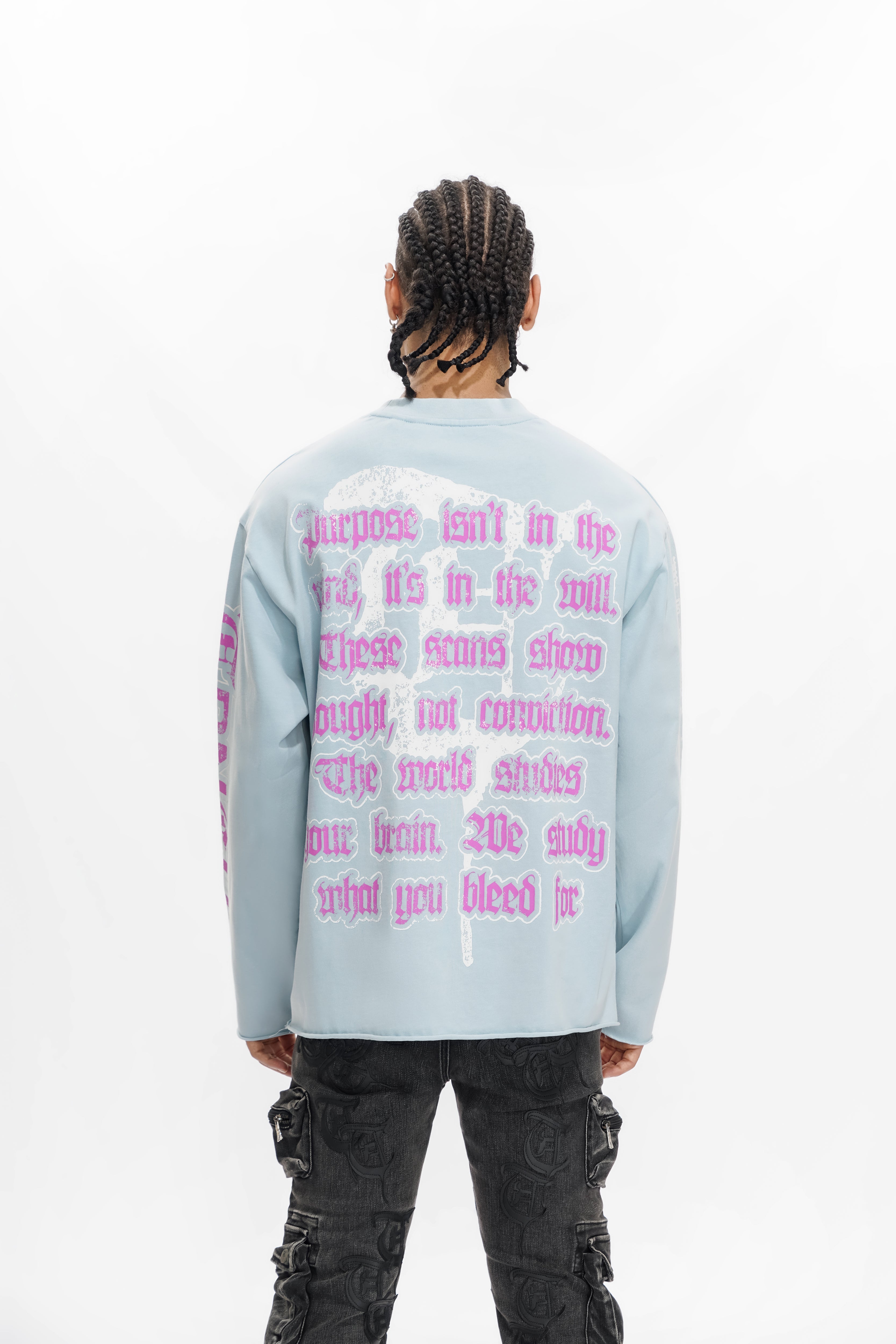 "MINDSET" Blue Crewneck