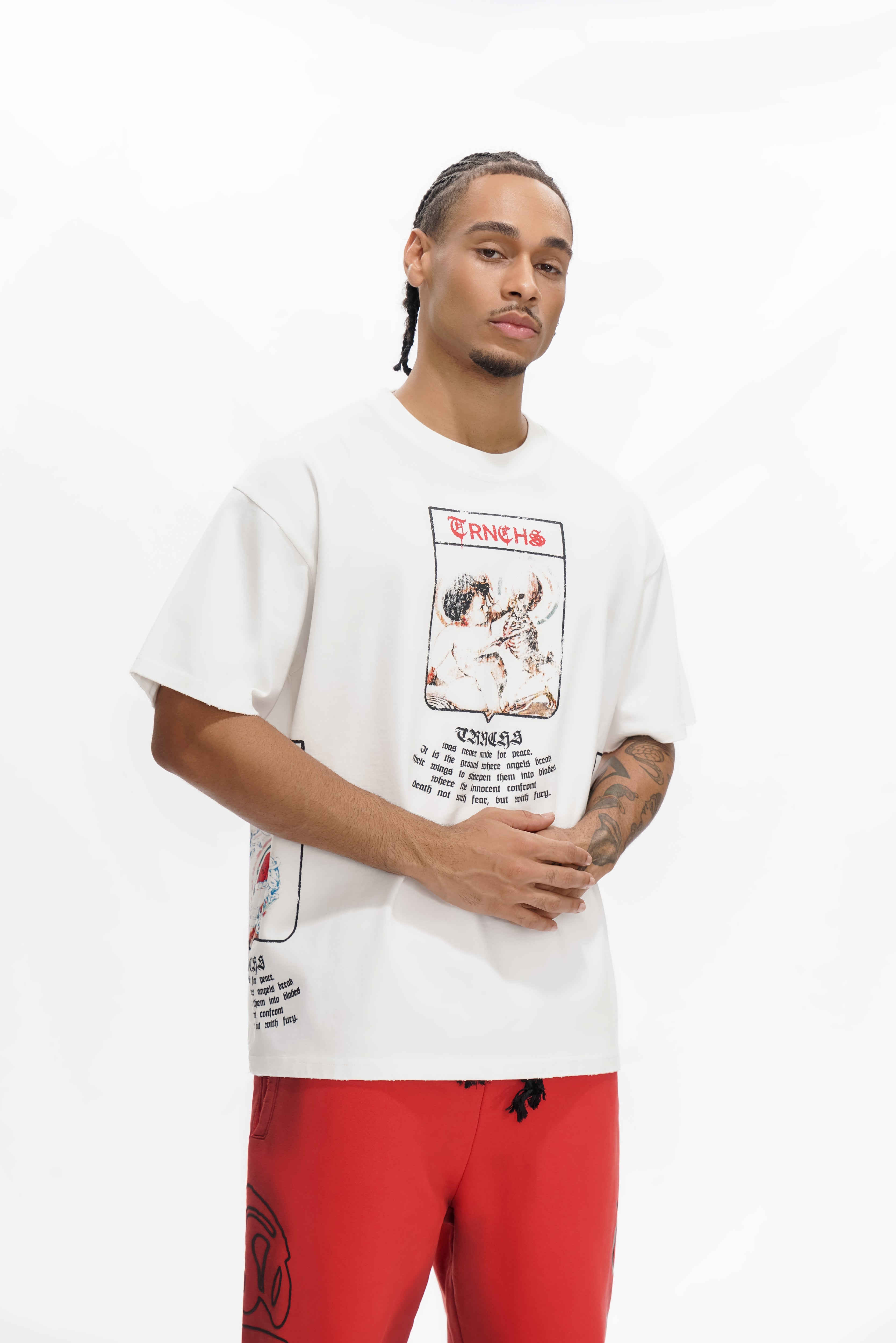 "MILITANT GOTHIC" White Tee