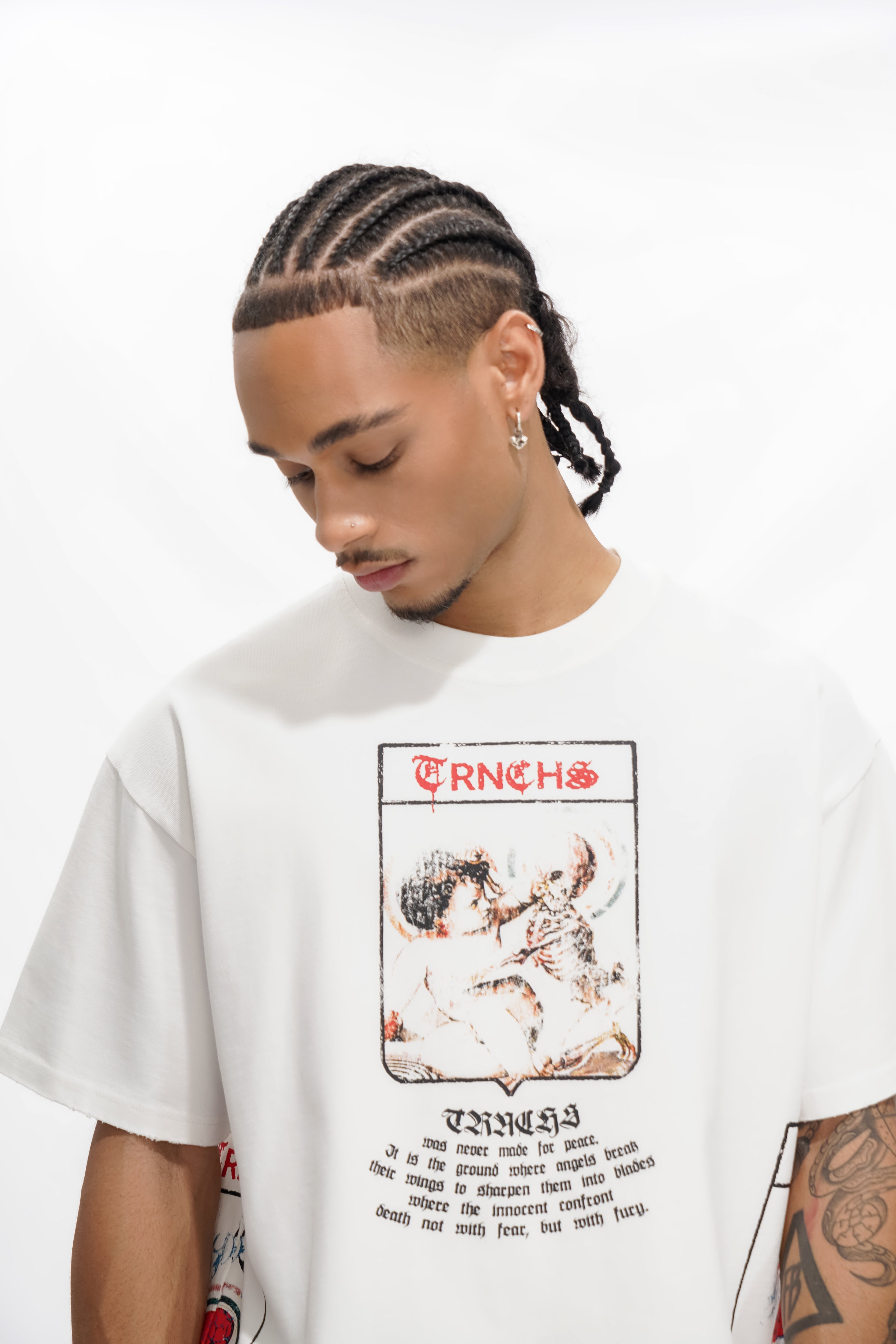"MILITANT GOTHIC" White Tee
