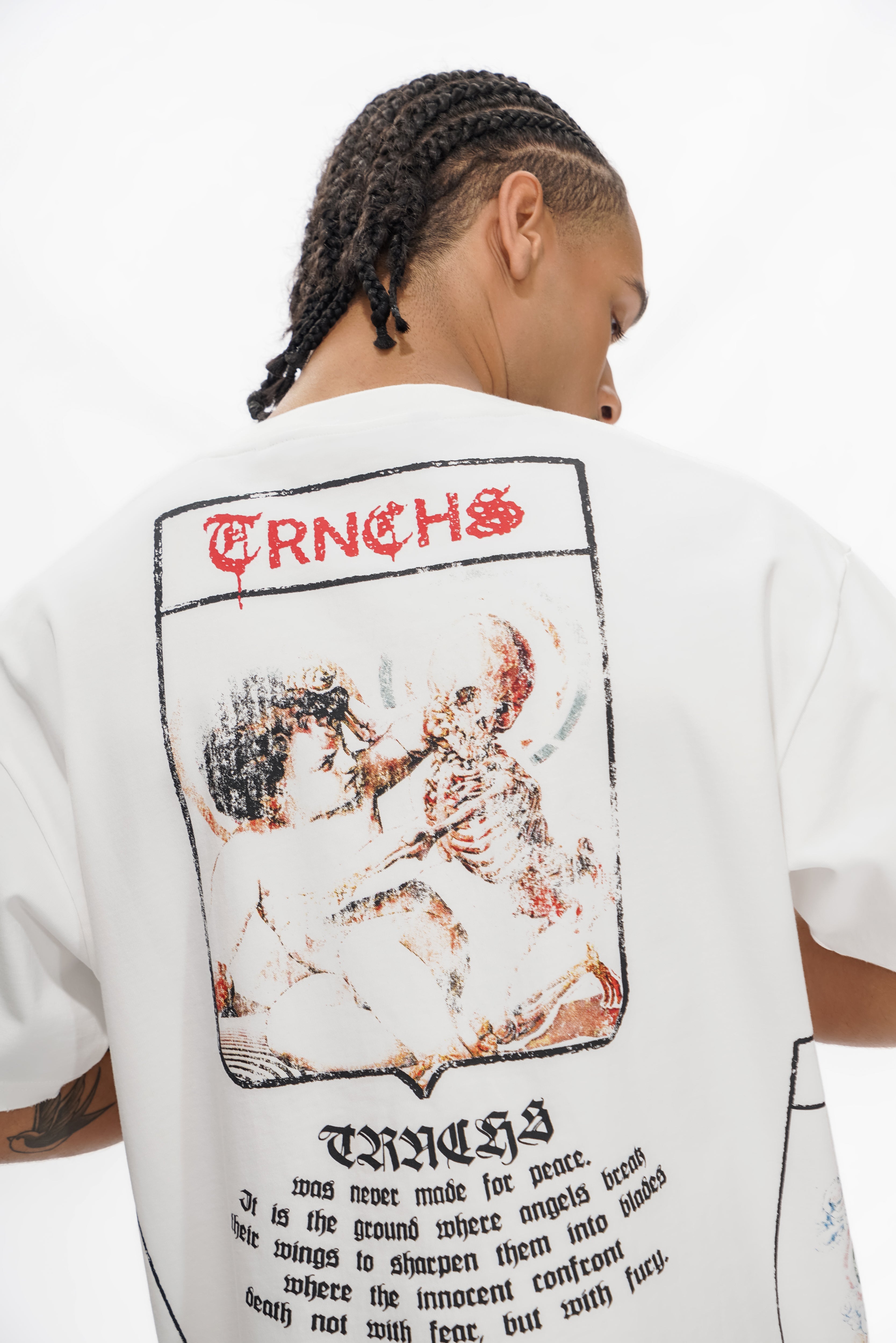 "MILITANT GOTHIC" White Tee