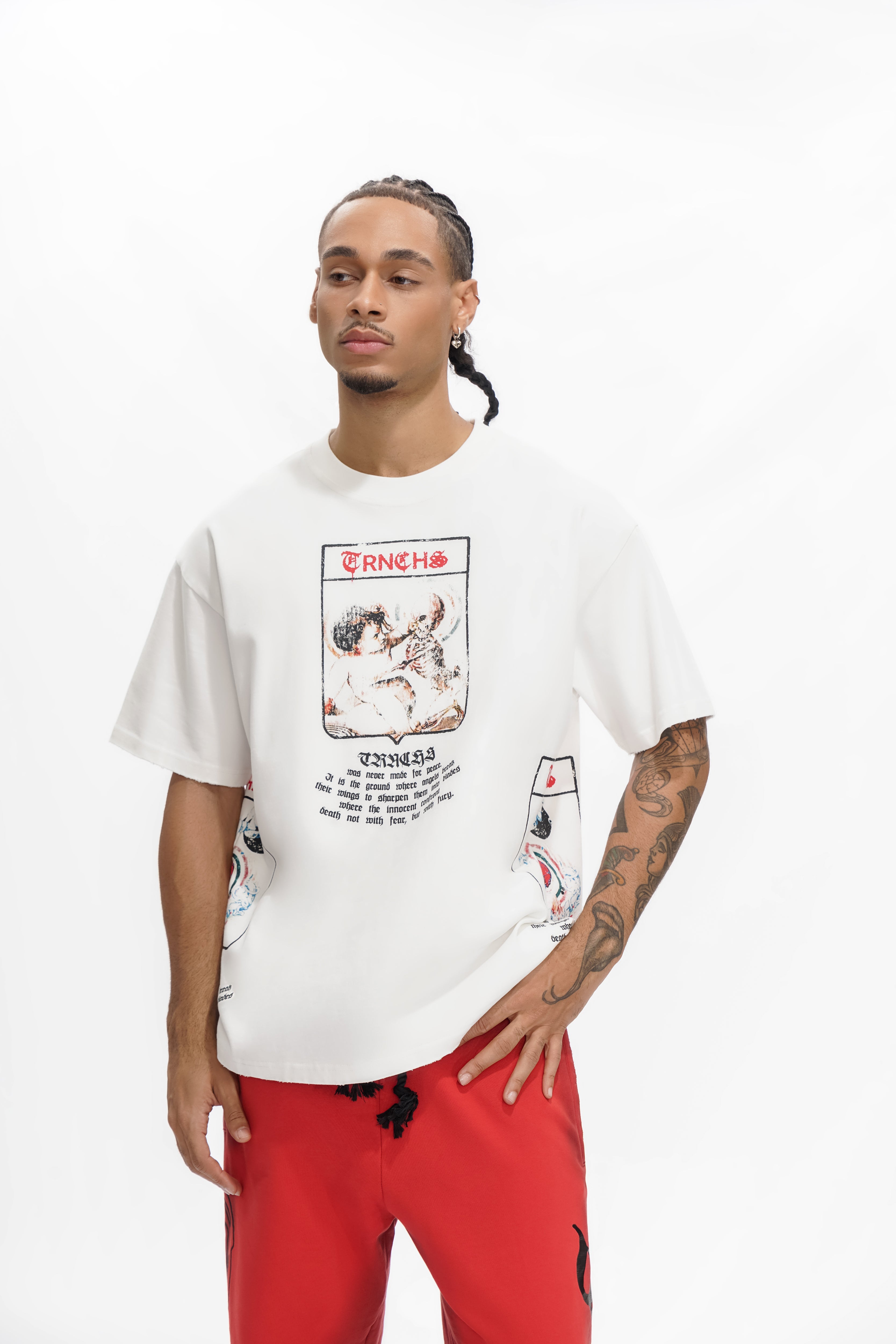"MILITANT GOTHIC" White Tee
