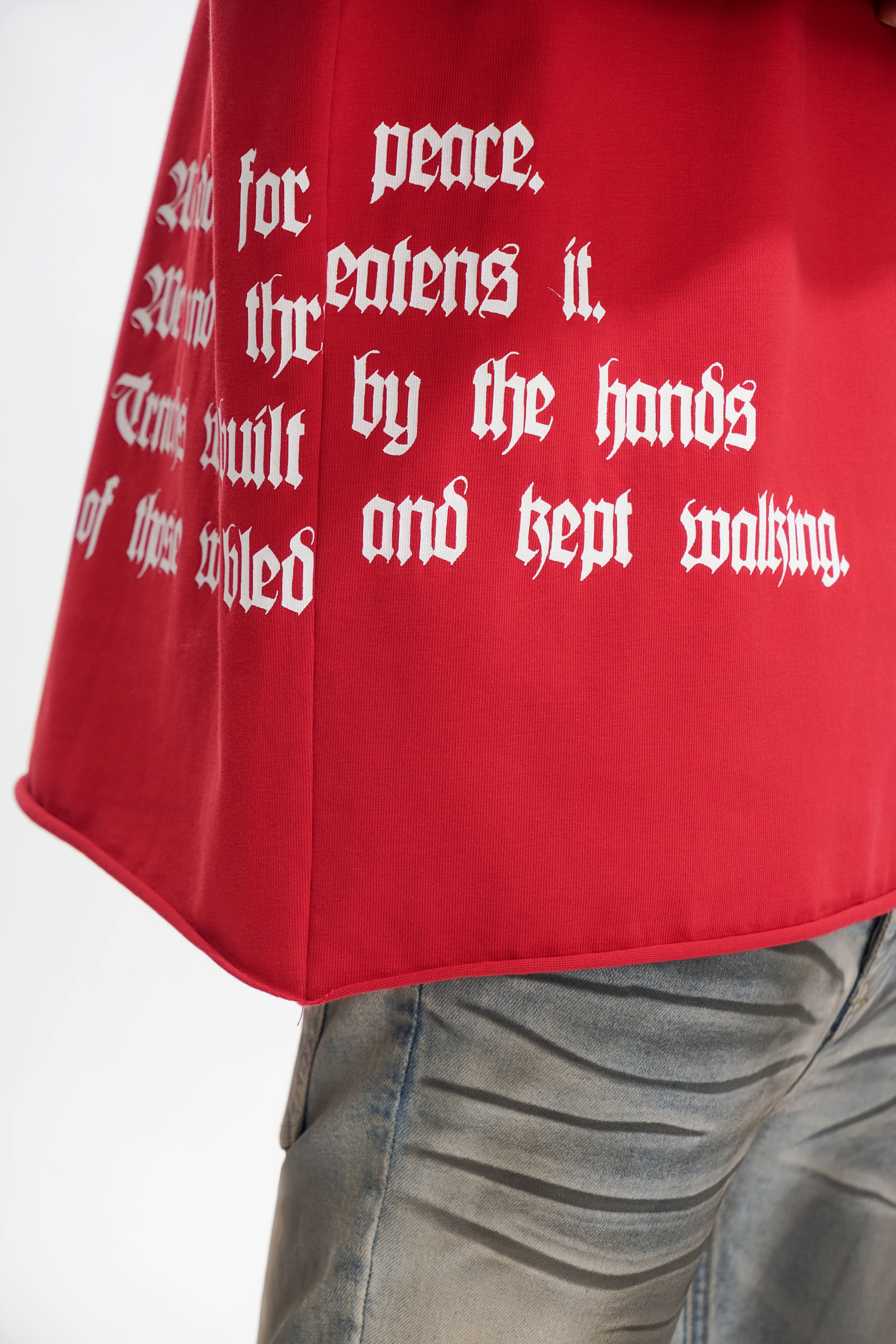 "BUILT BY BLOOD" Red  Long Sleeve