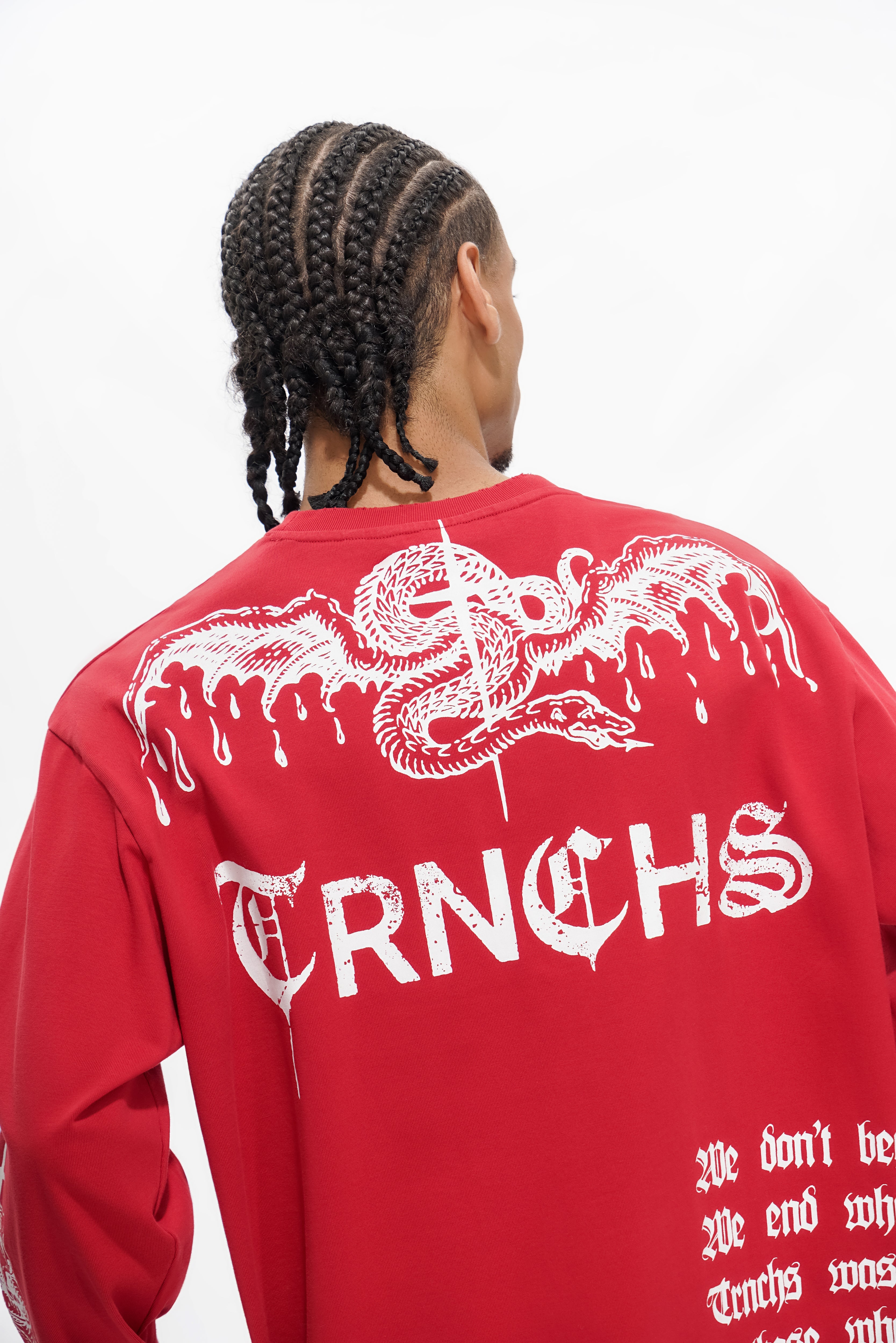 "BUILT BY BLOOD" Red  Long Sleeve