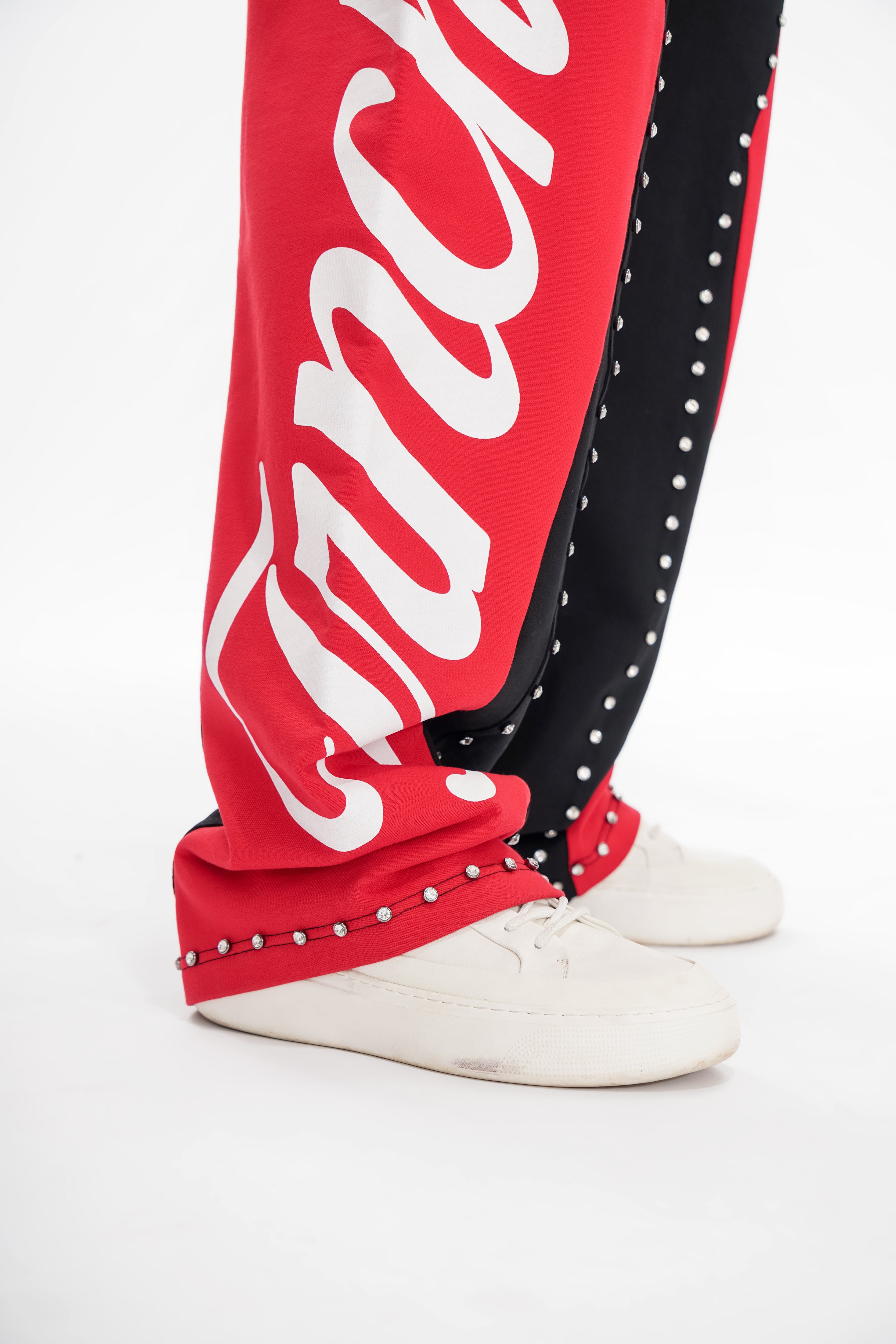 "CROWNED PATH" Black/Red Pants