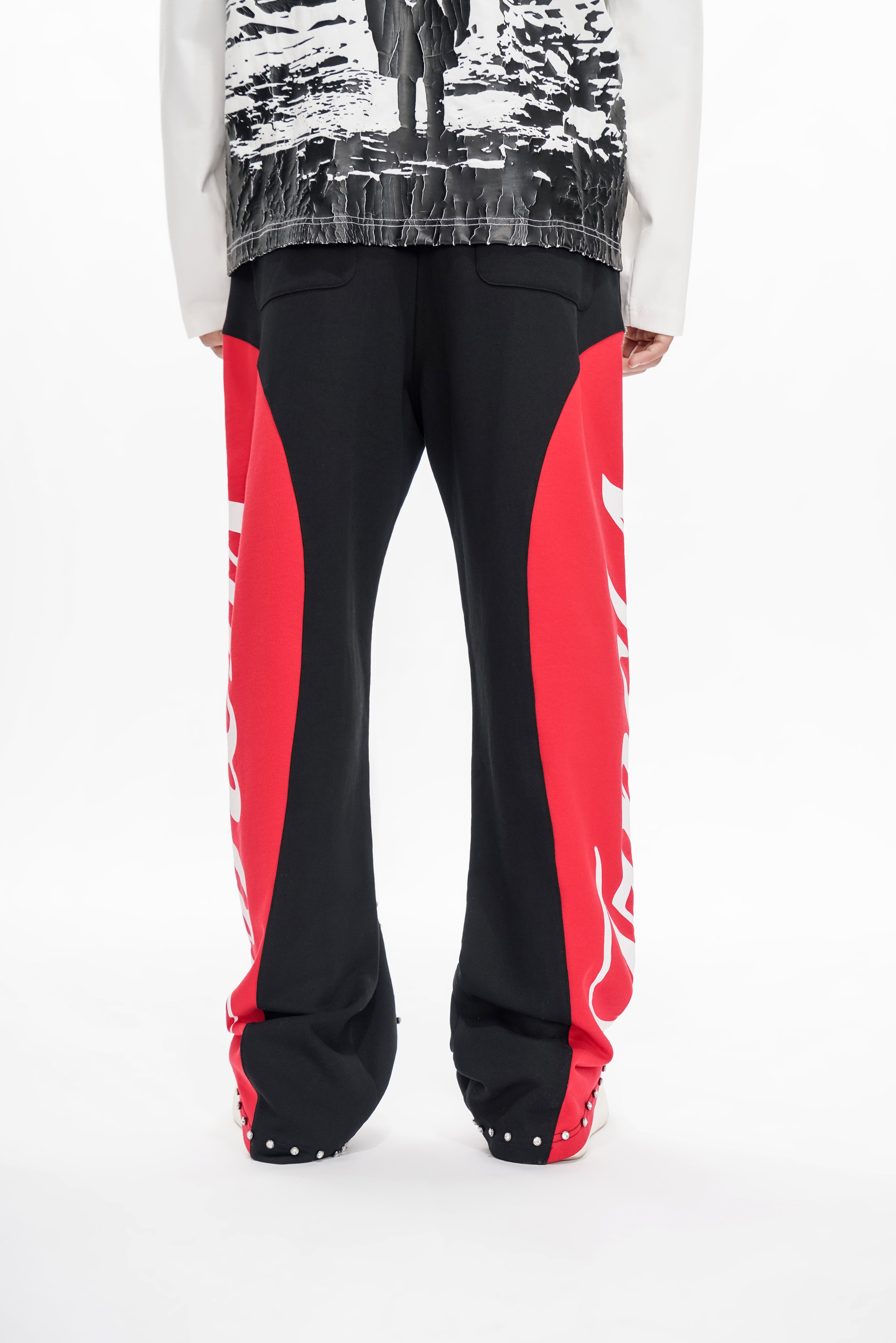 "CROWNED PATH" Black/Red Pants