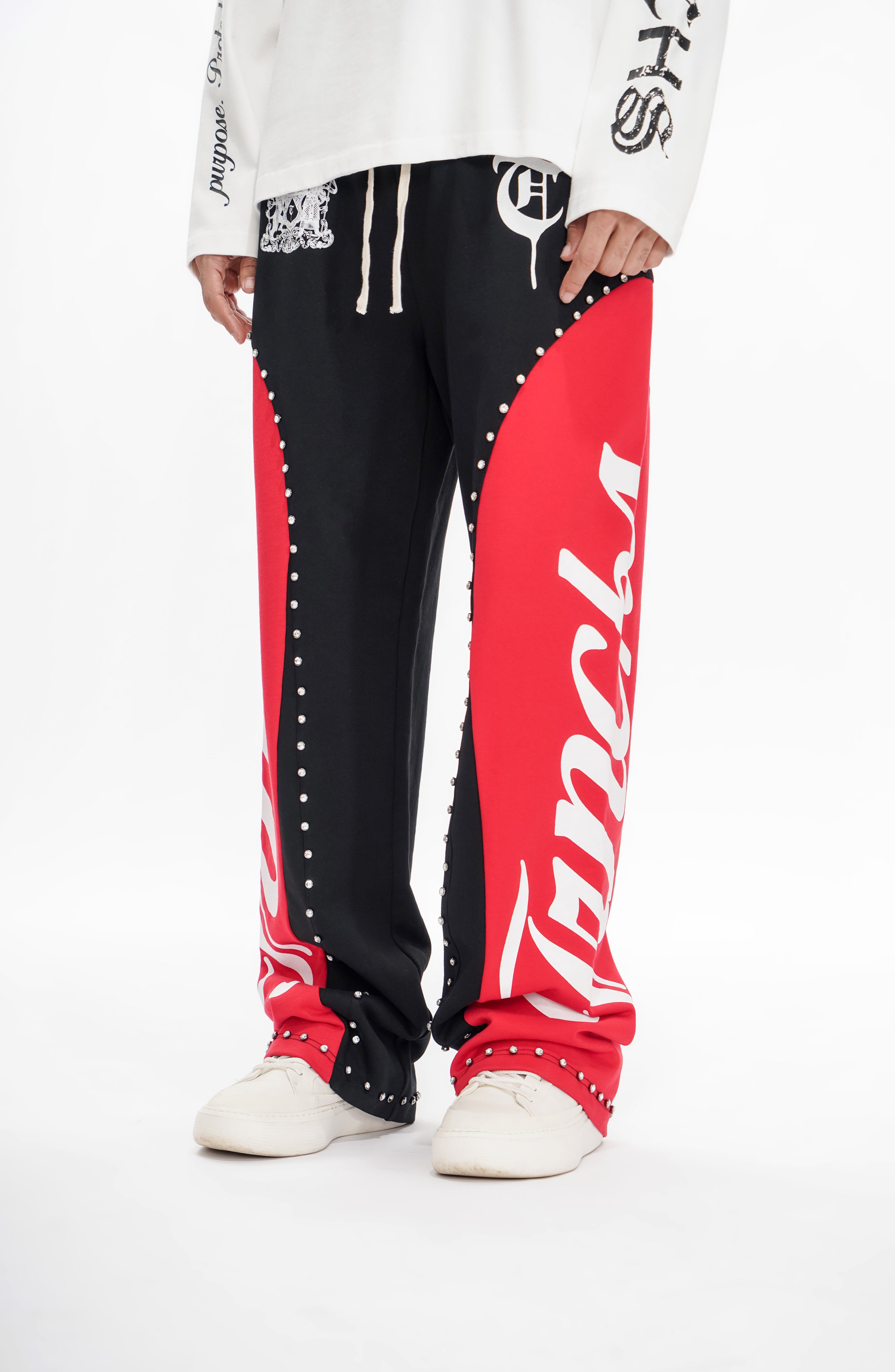 "CROWNED PATH" Black/Red Pants