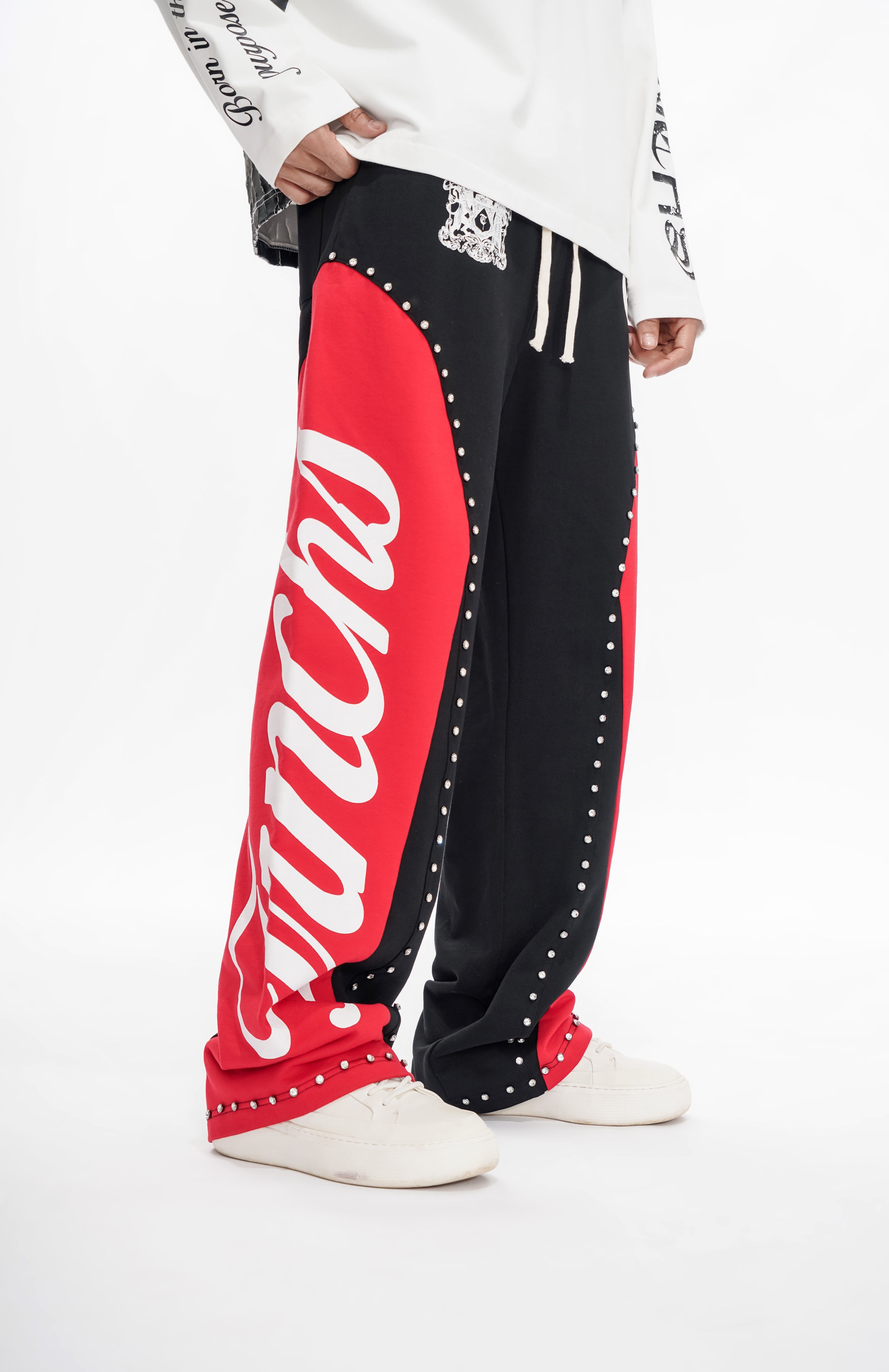 "CROWNED PATH" Black/Red Pants
