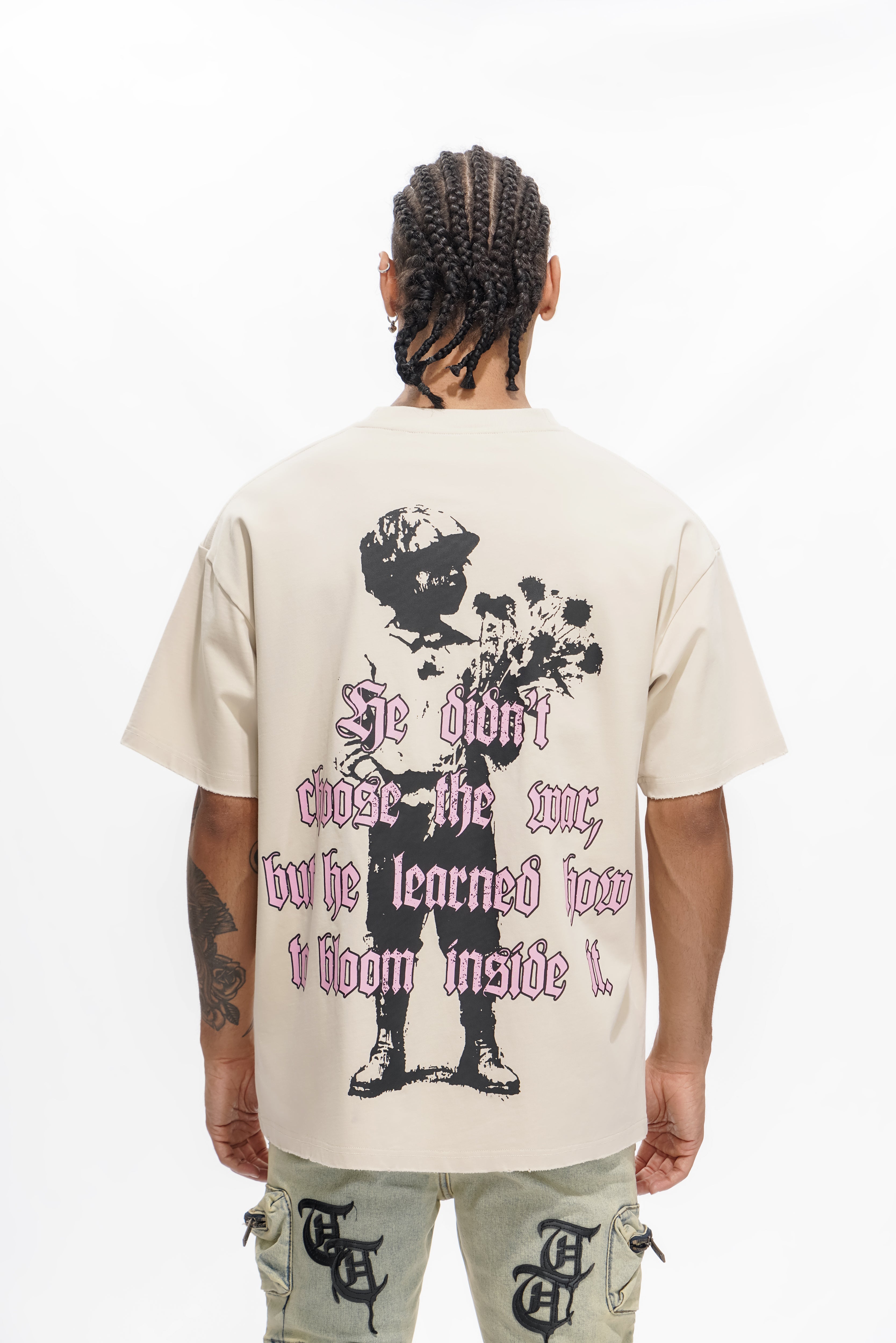 "THORNS & PURPOSE" Pale Apricot Tee