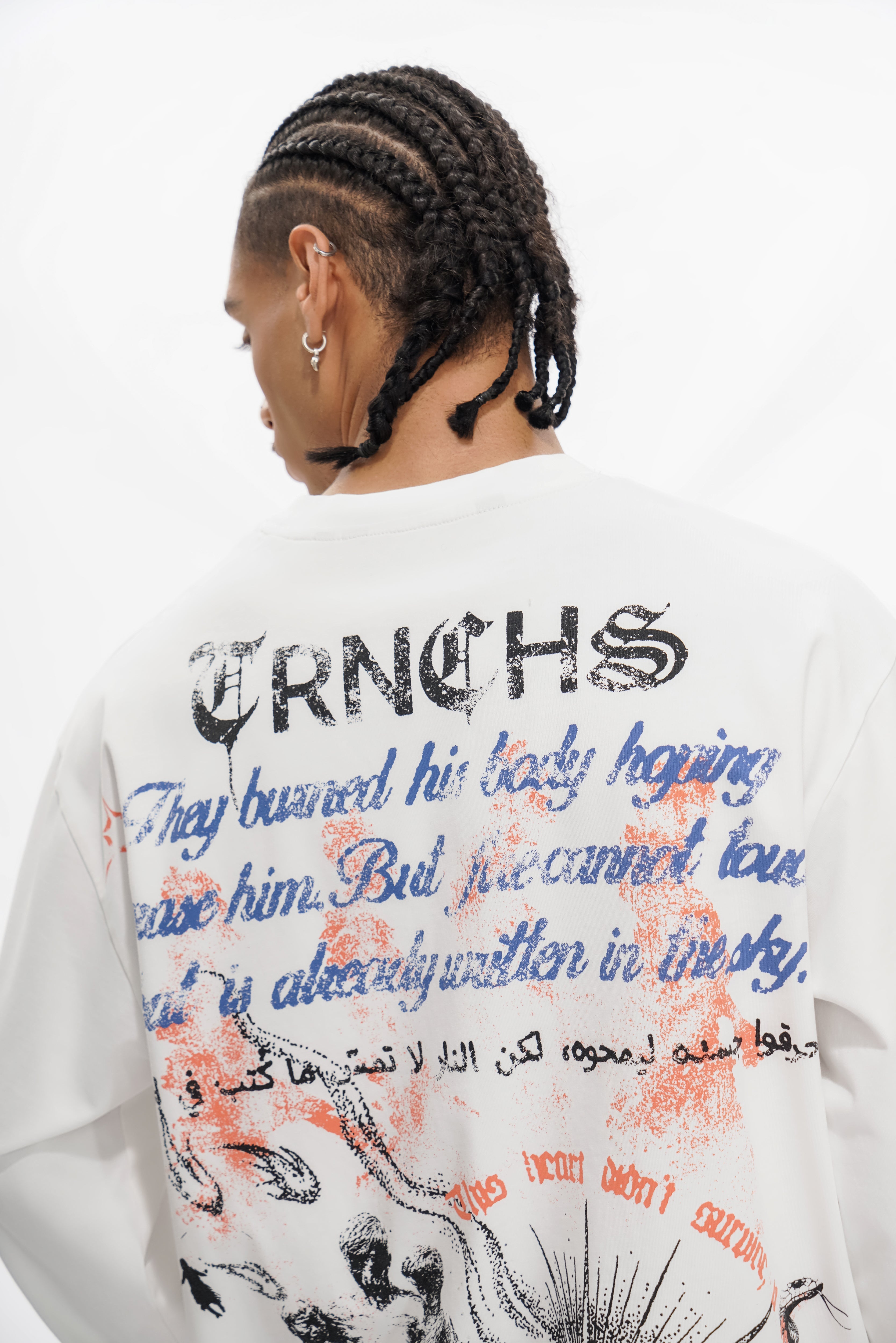 "FIELD NOTES" White Long Sleeve