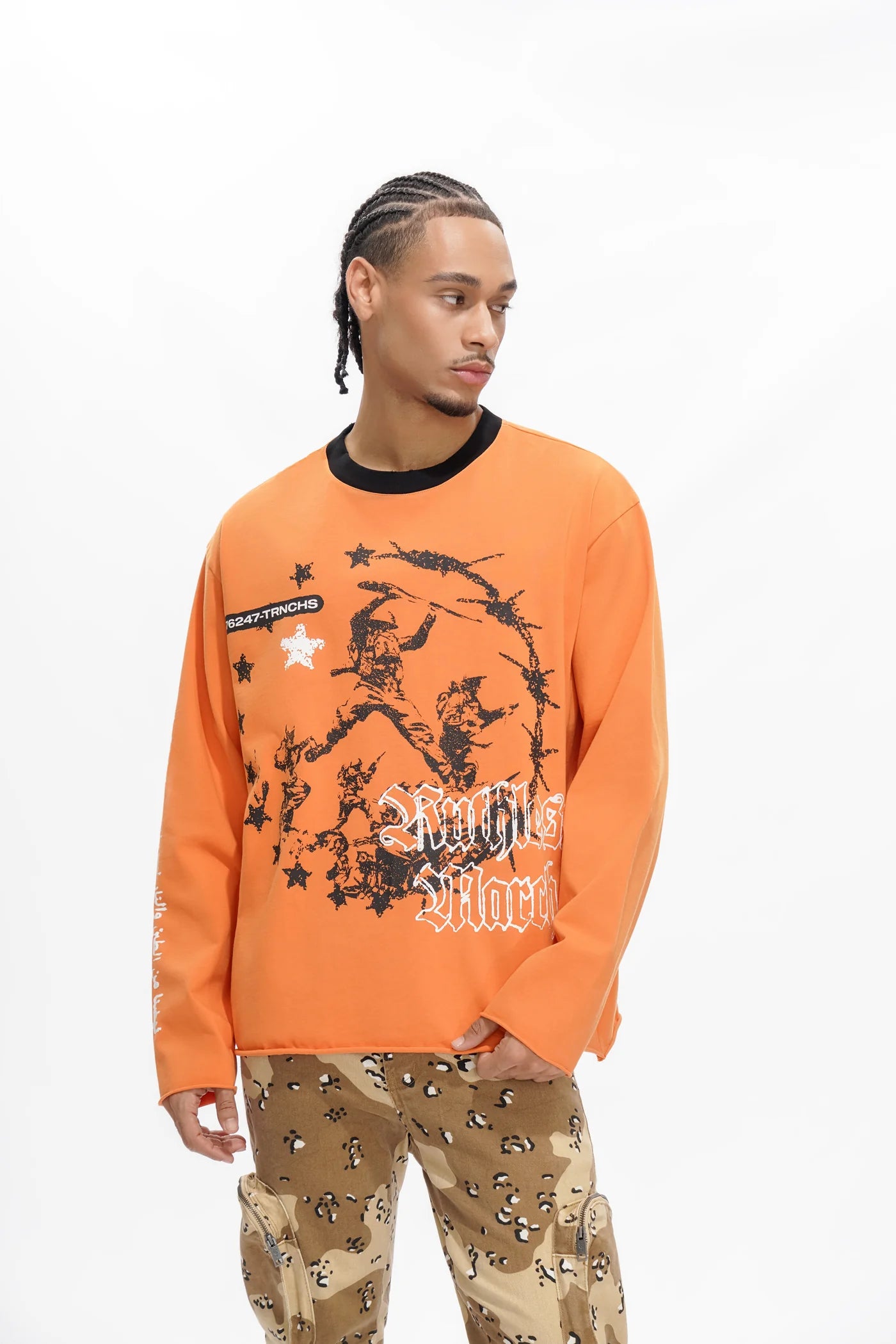 "KEY TO WAR" Orange Long Sleeve