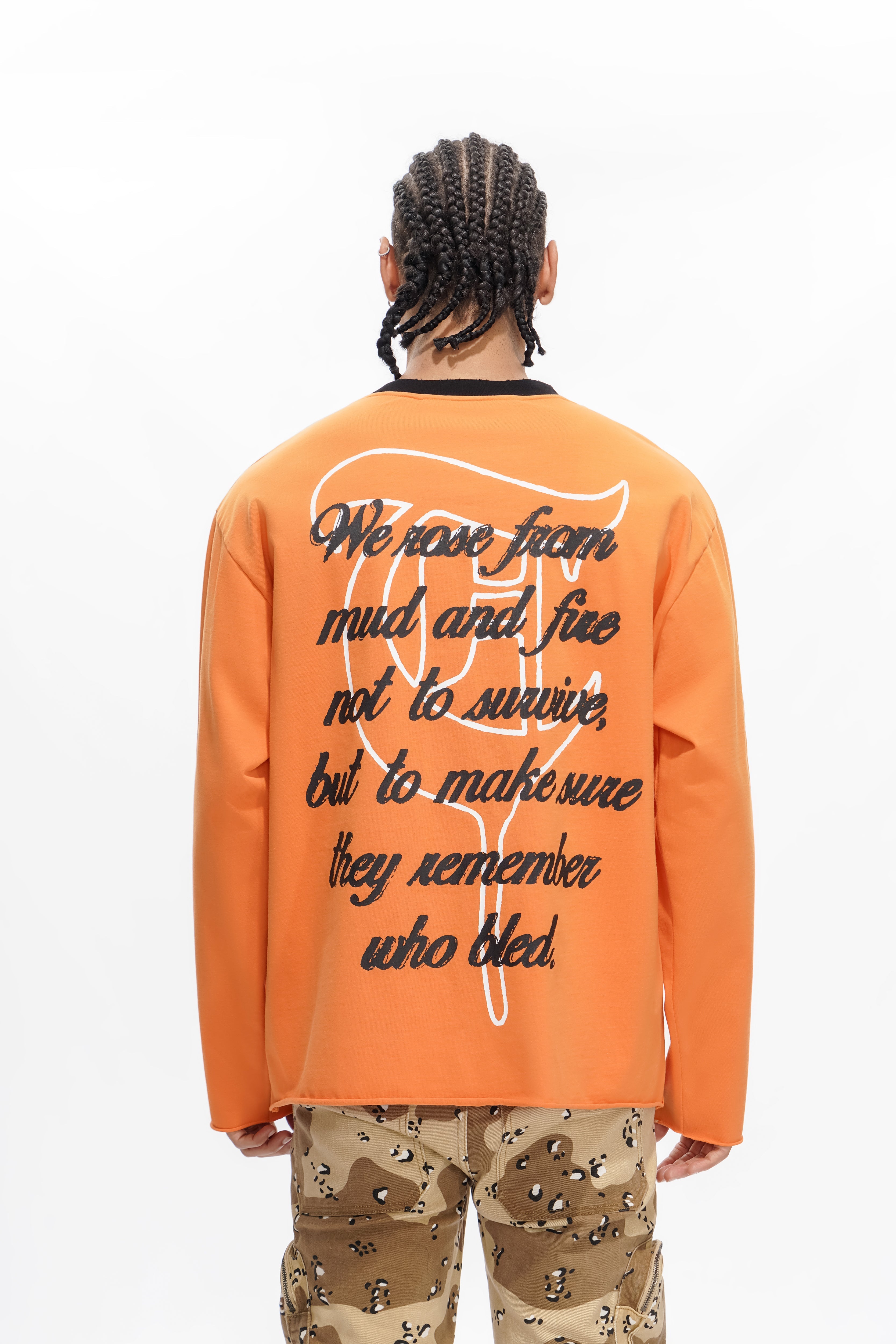 "KEY TO WAR" Orange Long Sleeve