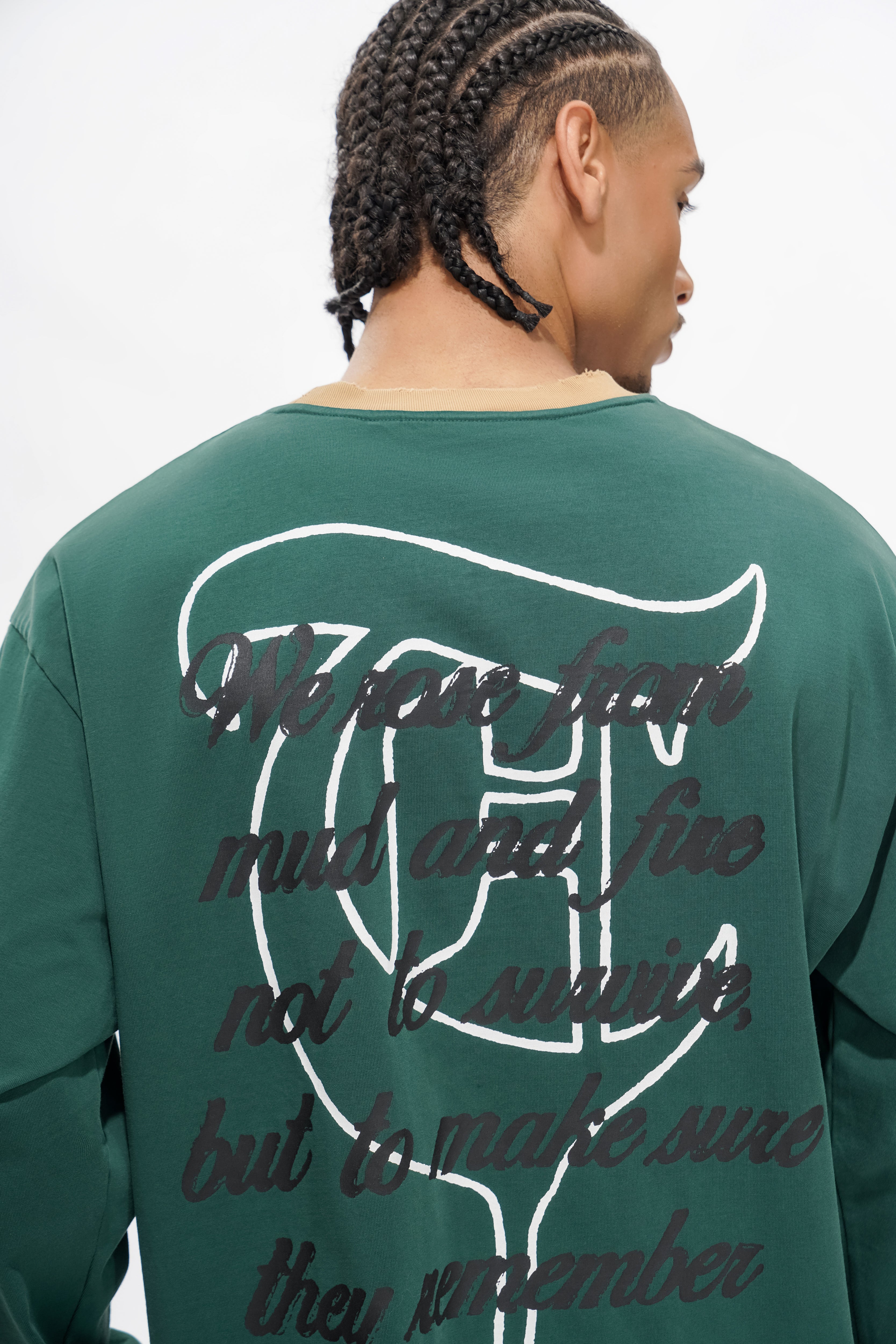 "RUTHLESS" Dark Green Long Sleeve