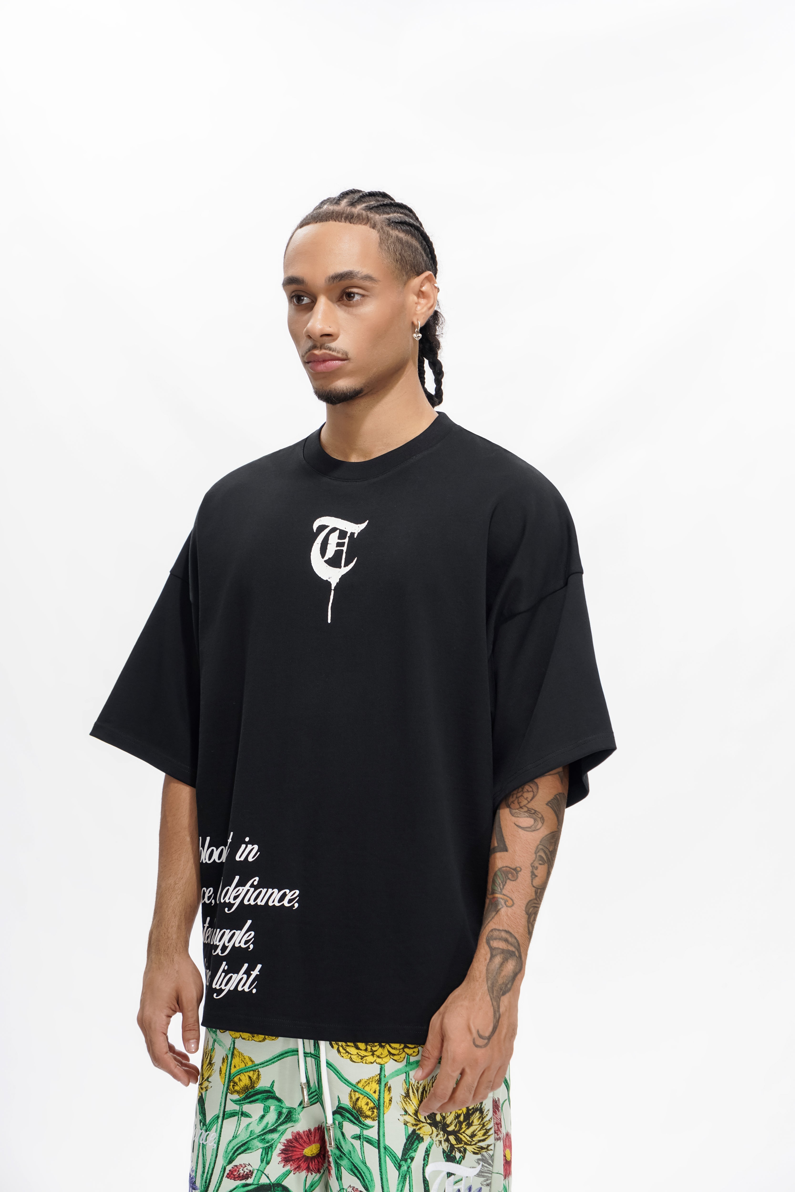 "GROWN IN WAR" Black Tee
