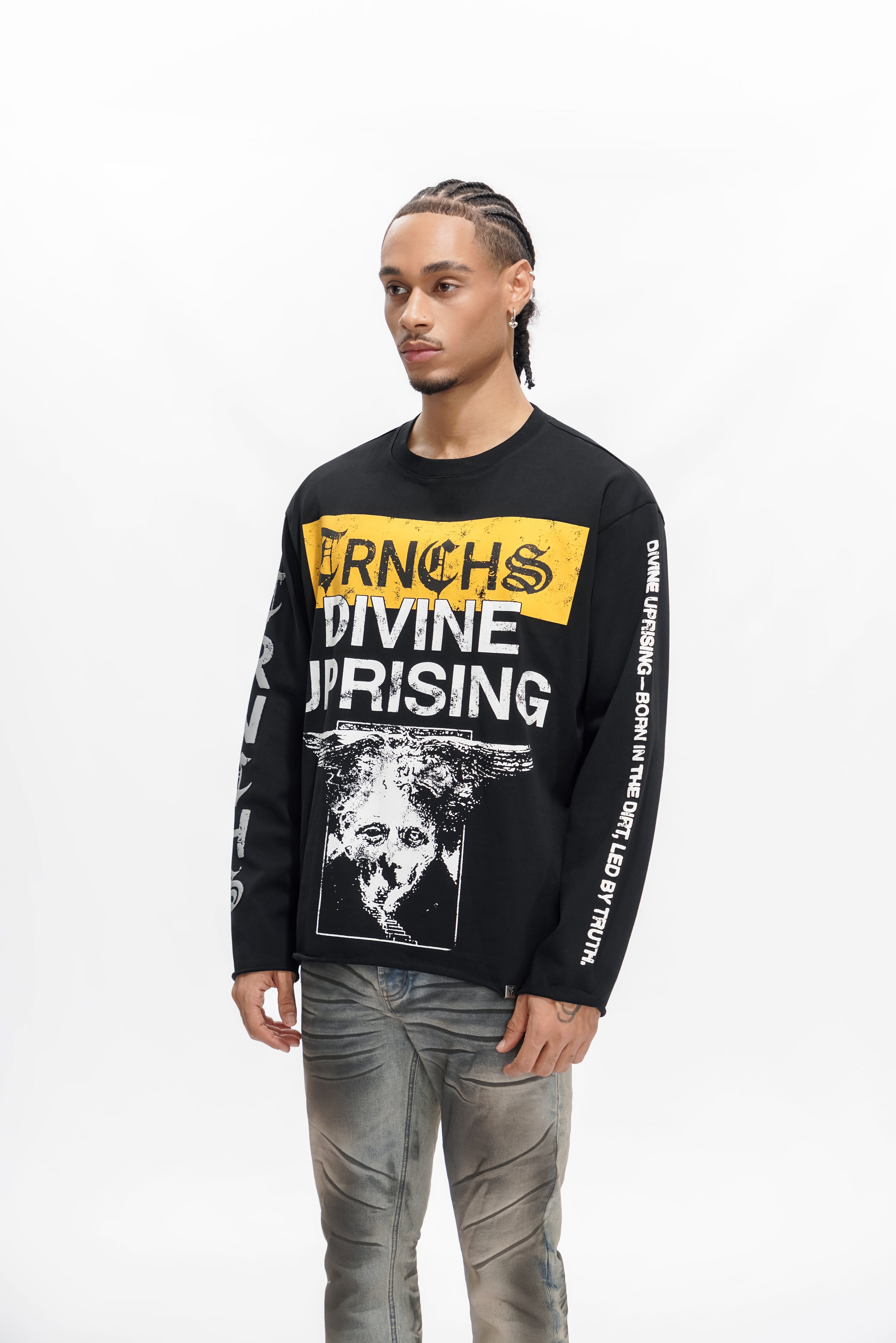 DIVINE UPRISING  Black Long Sleeve