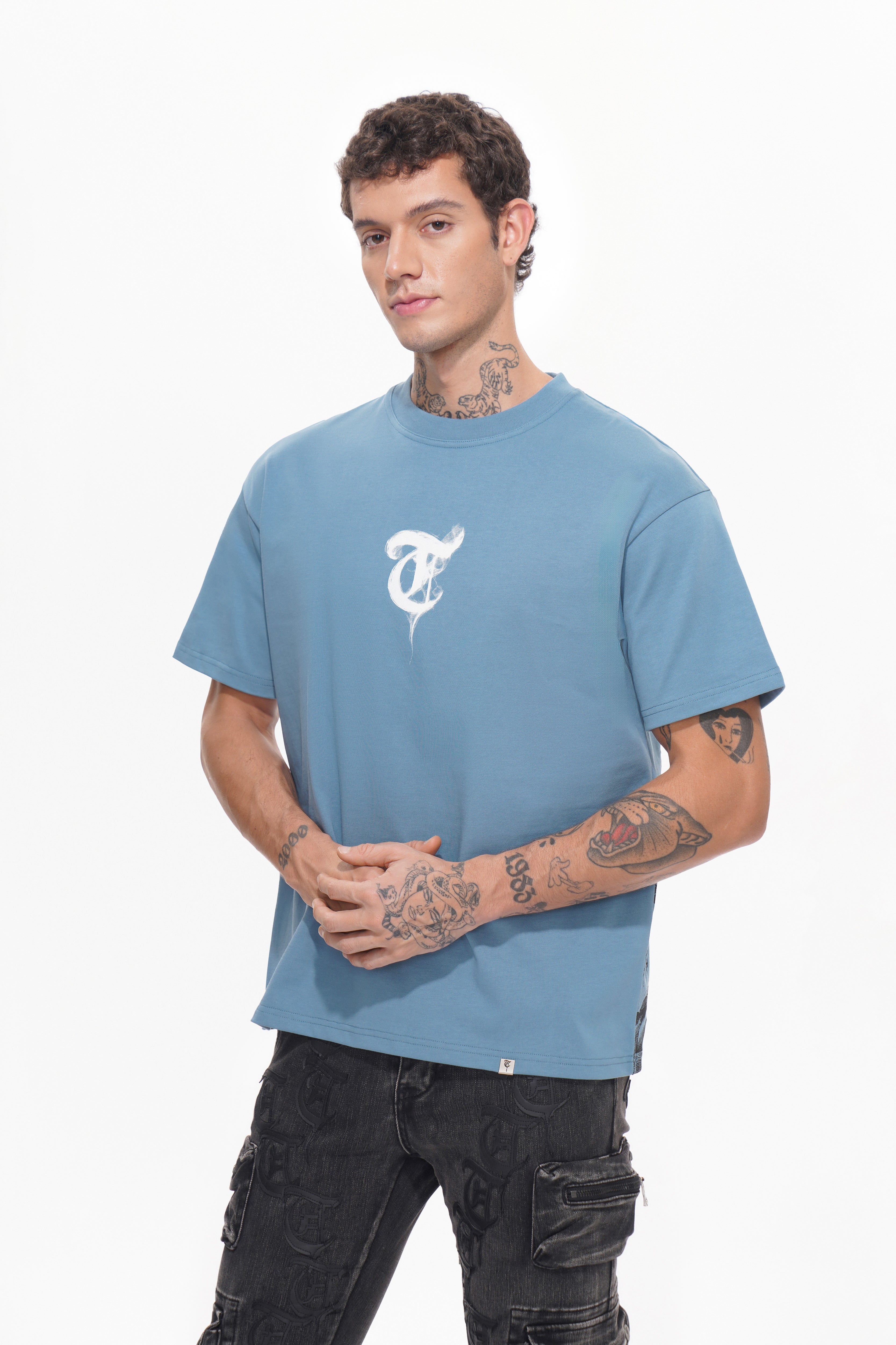 BURN LIKE THE SUN  Blue Tee
