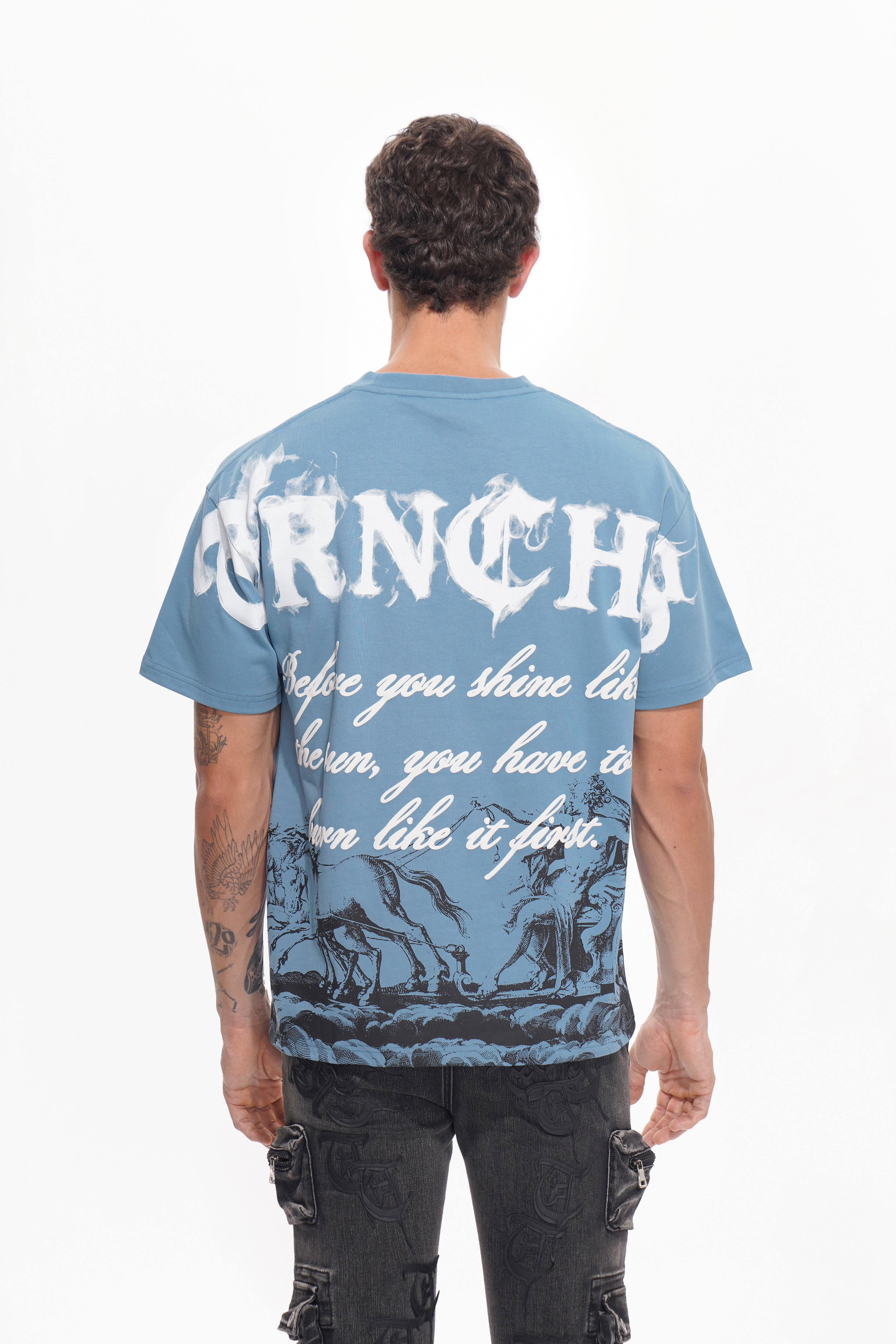 BURN LIKE THE SUN  Blue Tee