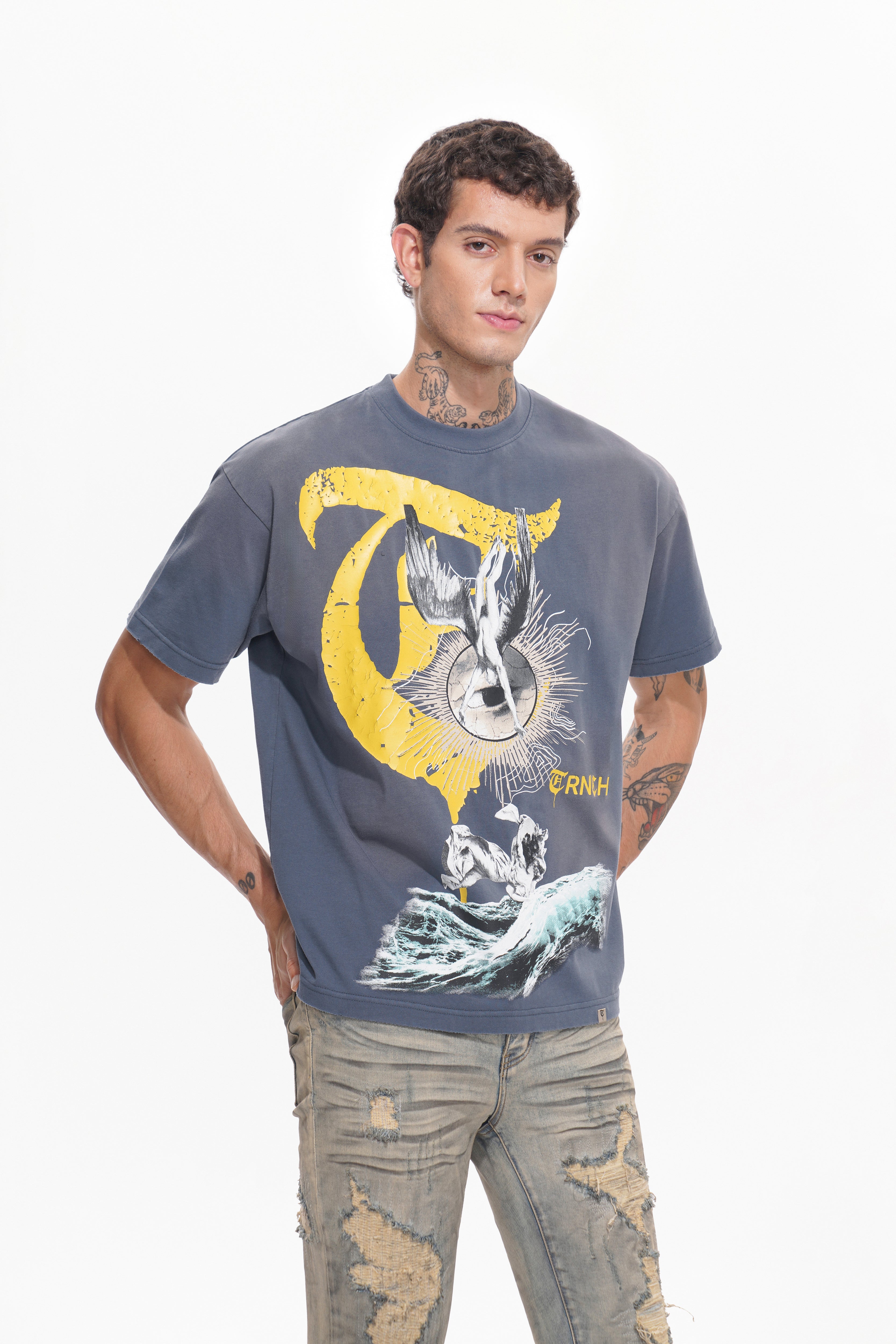 WEIGHT OF WINGS Navy Blue Tee
