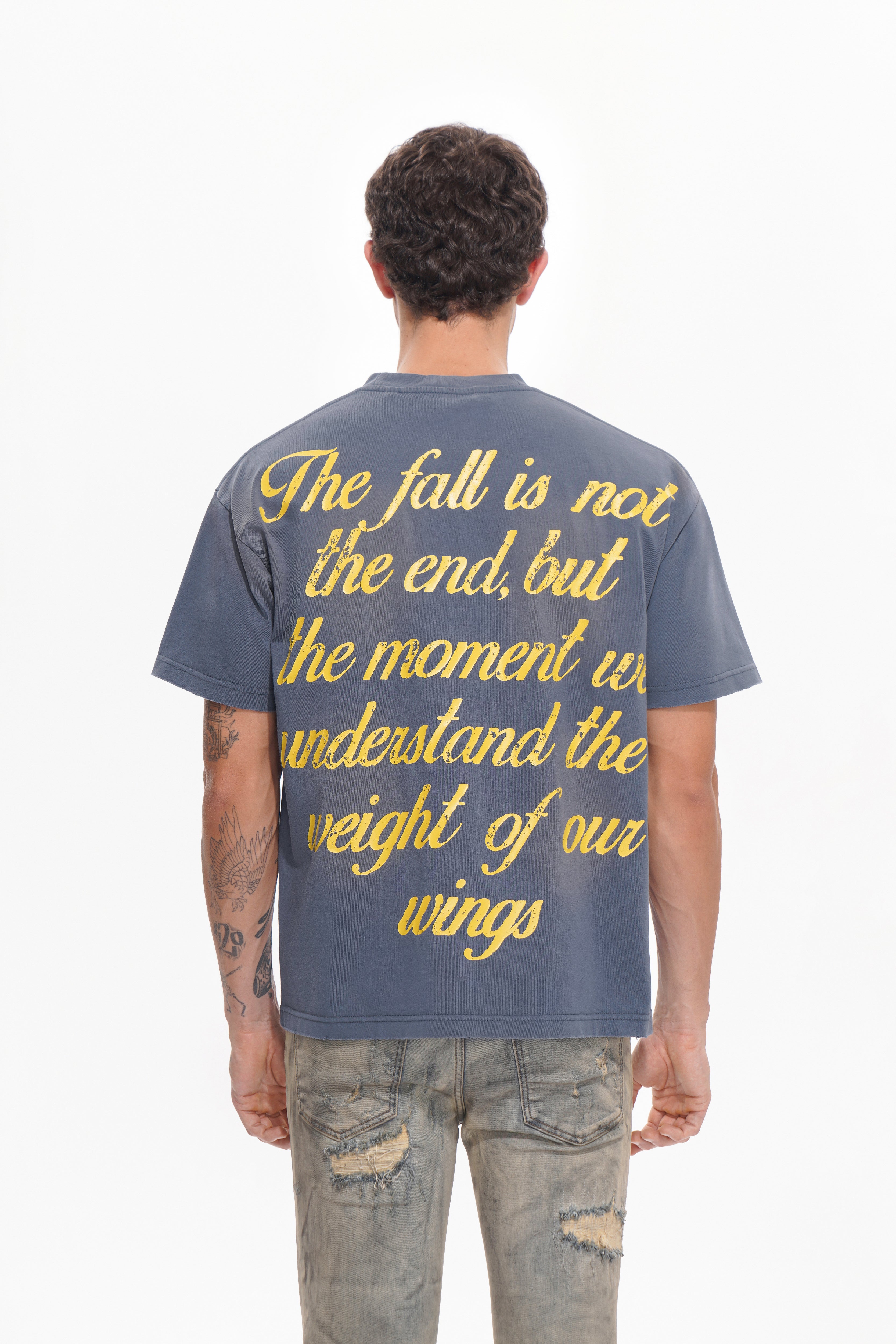 WEIGHT OF WINGS Navy Blue Tee