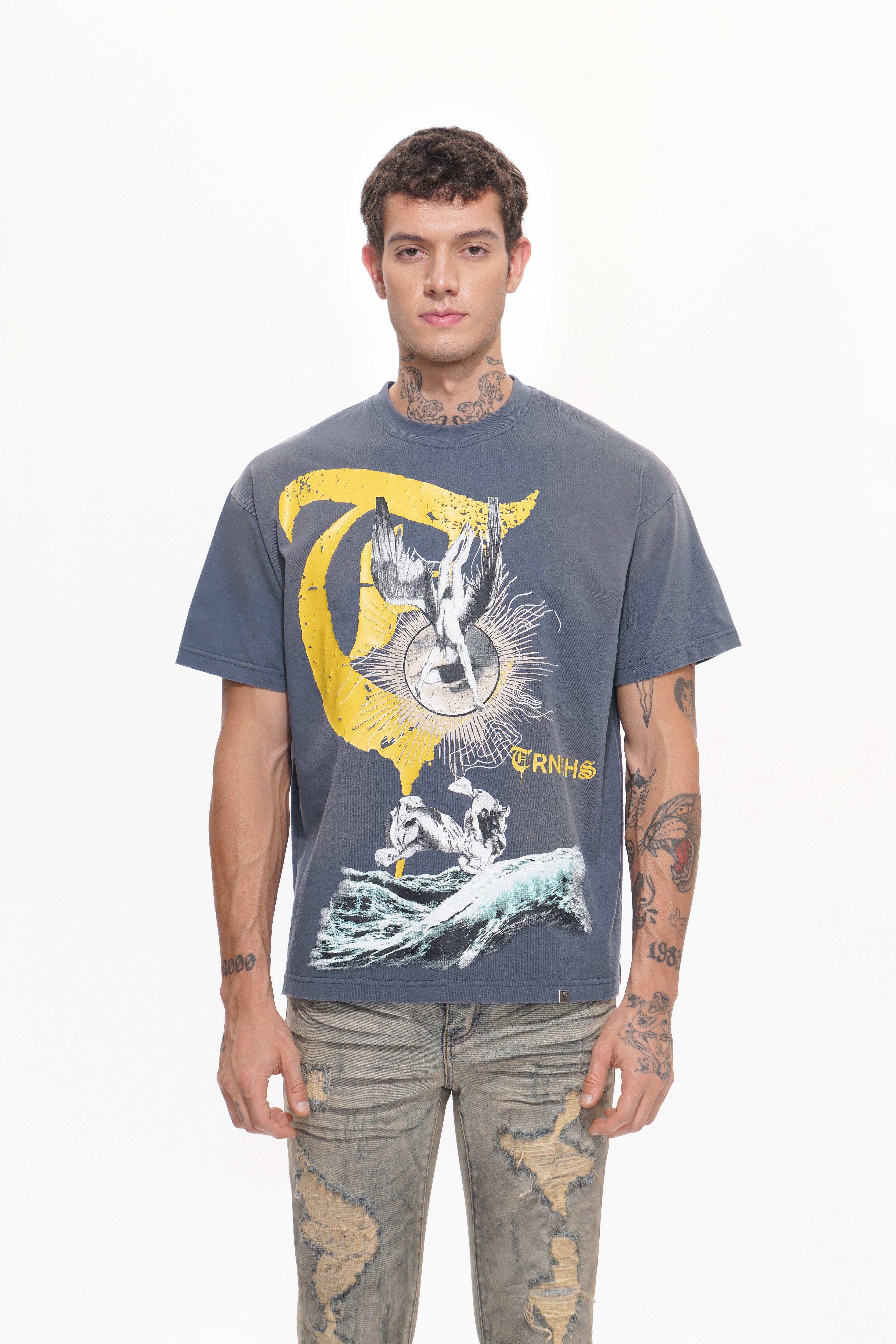 WEIGHT OF WINGS Navy Blue Tee