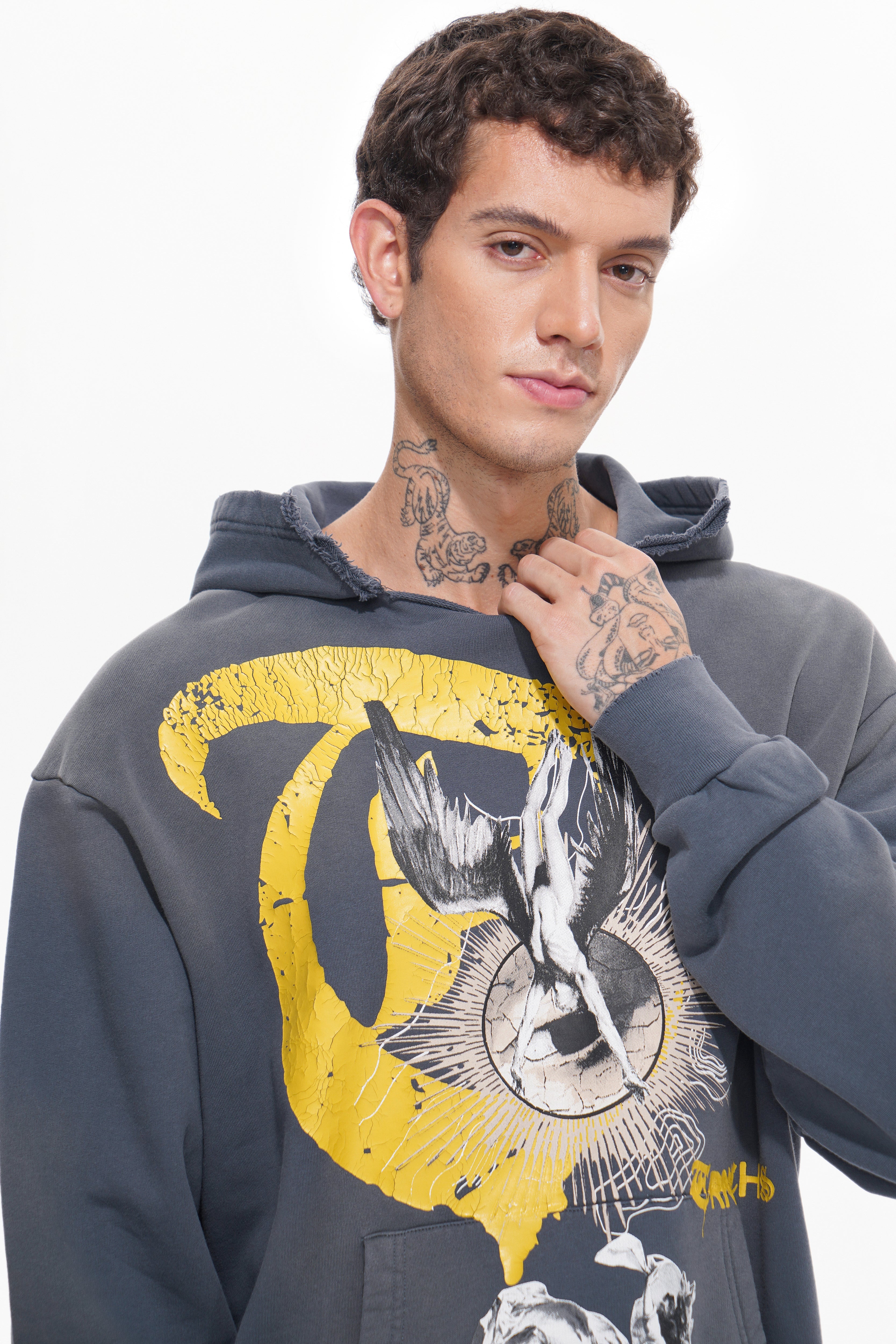 WEIGHT OF WINGS  Navy Blue Hoodie