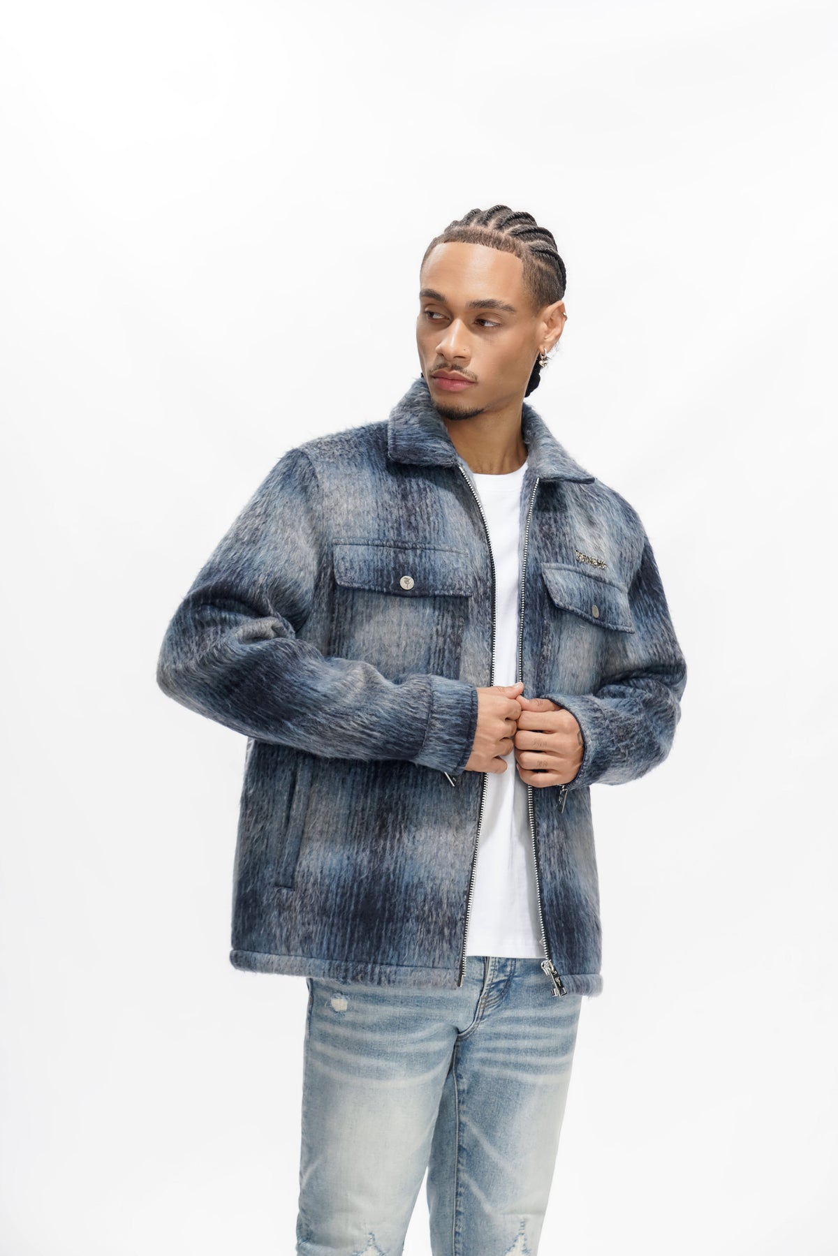 BLAZE Mohair Zipper Jacket
