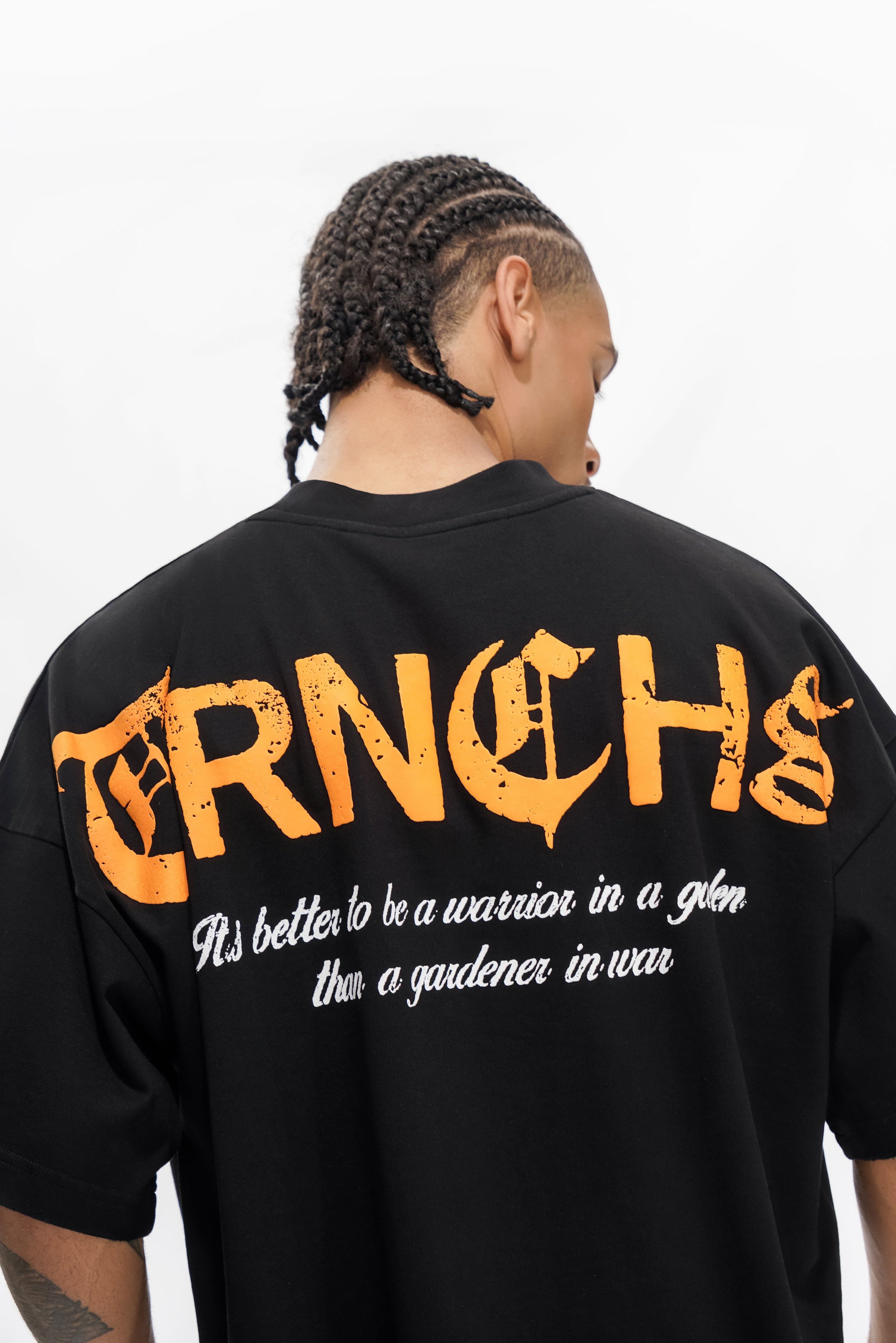WARRIOR IN THE GARDEN Black Tee