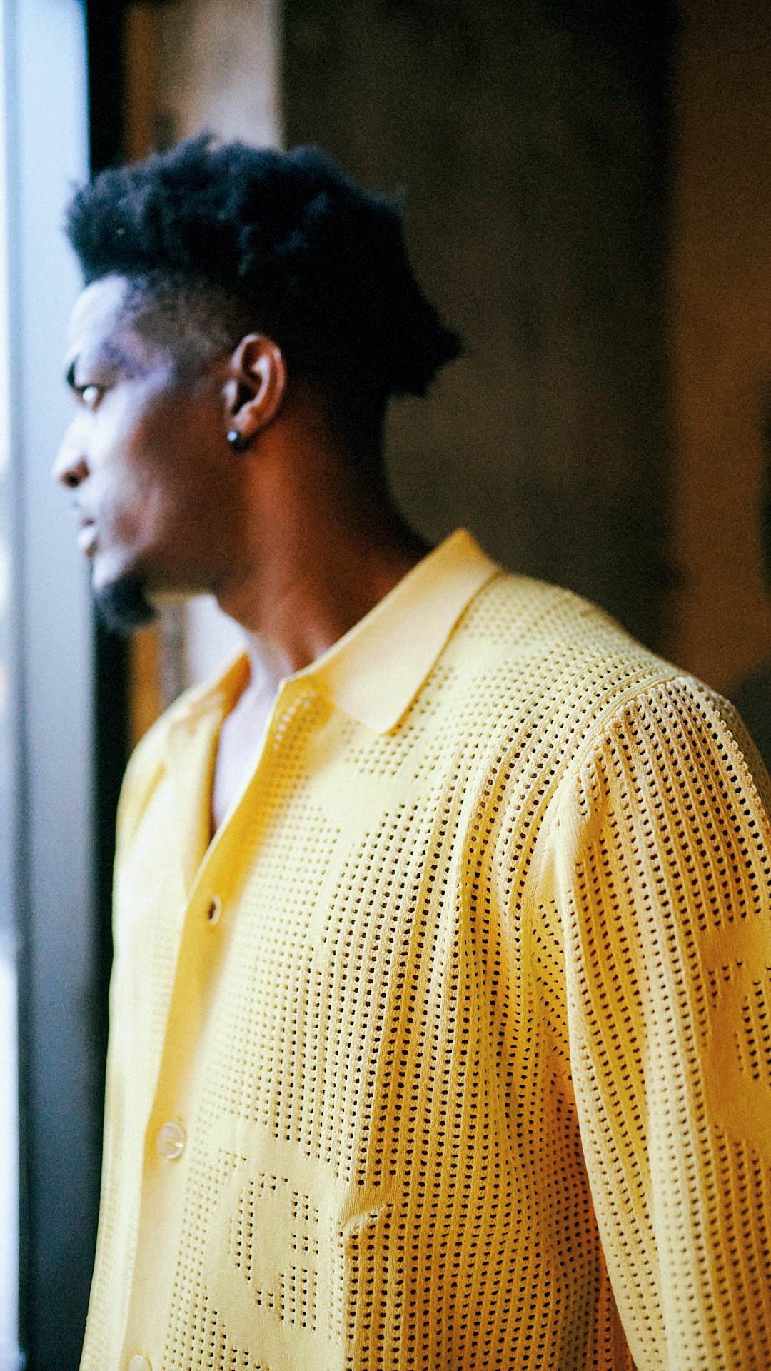 "BAHR" Light Yellow Button Up