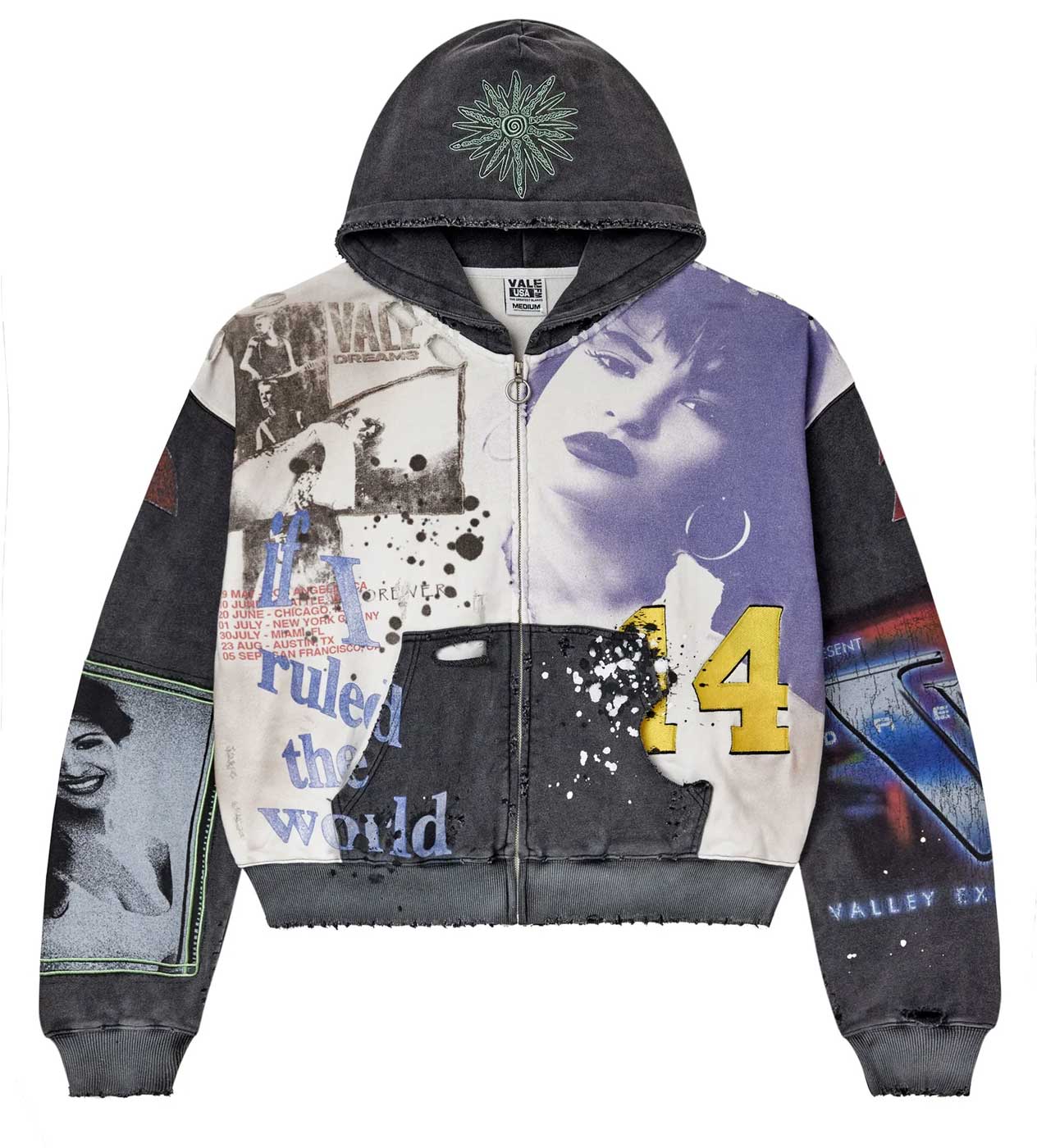 Vale Forever Noise Zip Up Hoodie Black