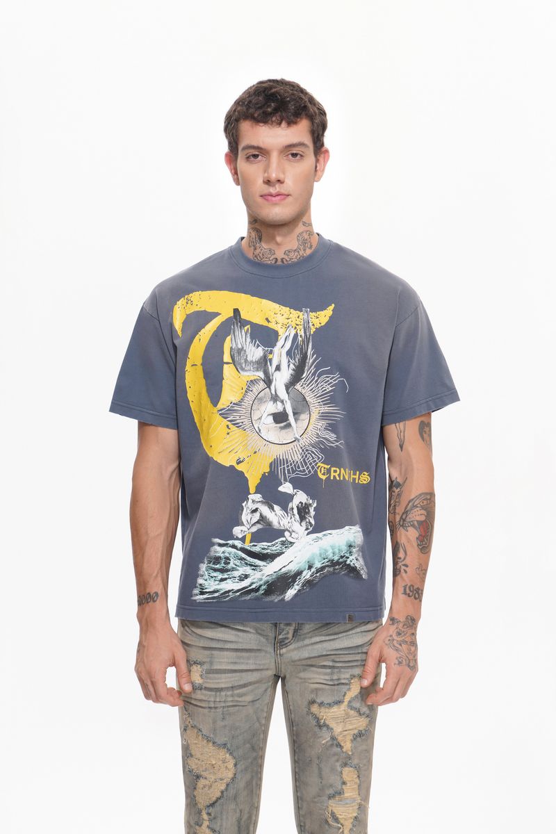 Trnchs "Weight Of Wings" Tee Navy Blue