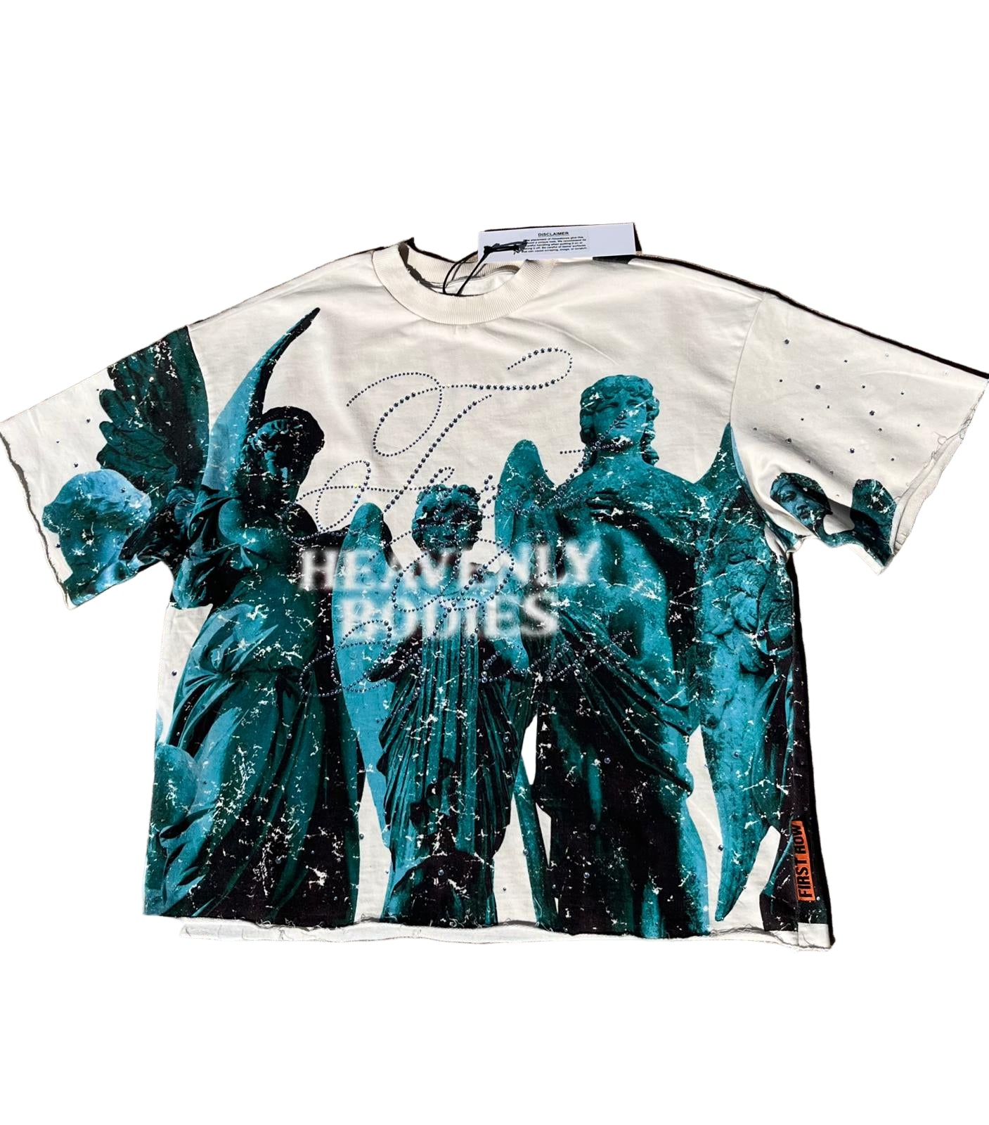 First Row "Heavenly Bodies" Cropped Tee Cream