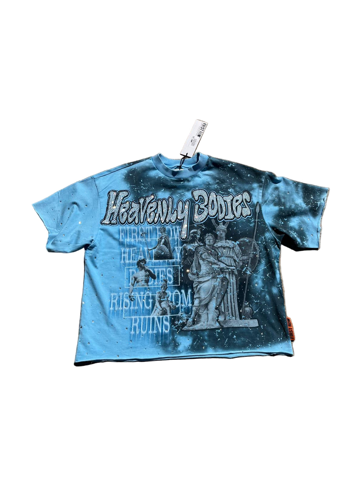 First Row "Life & Death" Cropped Tee Baby Blue