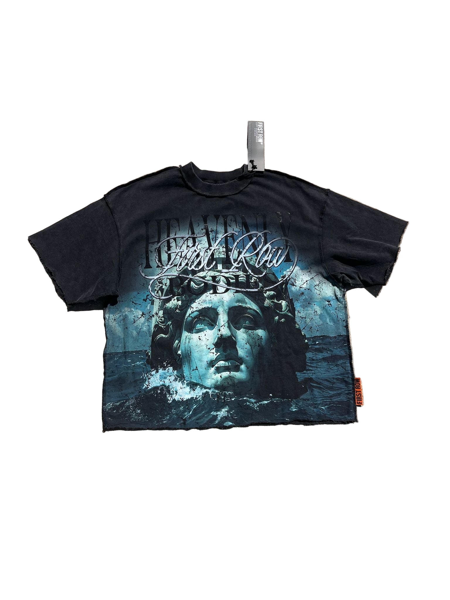 First Row "Liberty" Cropped Tee Black