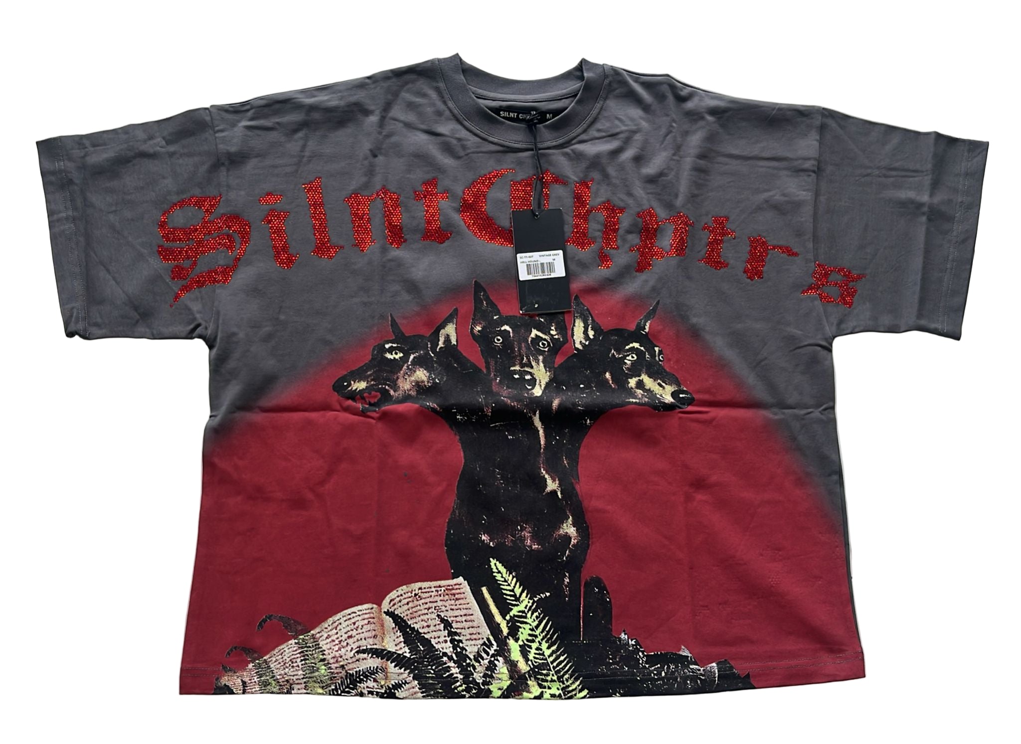 Silnt Chptrs "Hell Hound" Box Tee Vintage Grey
