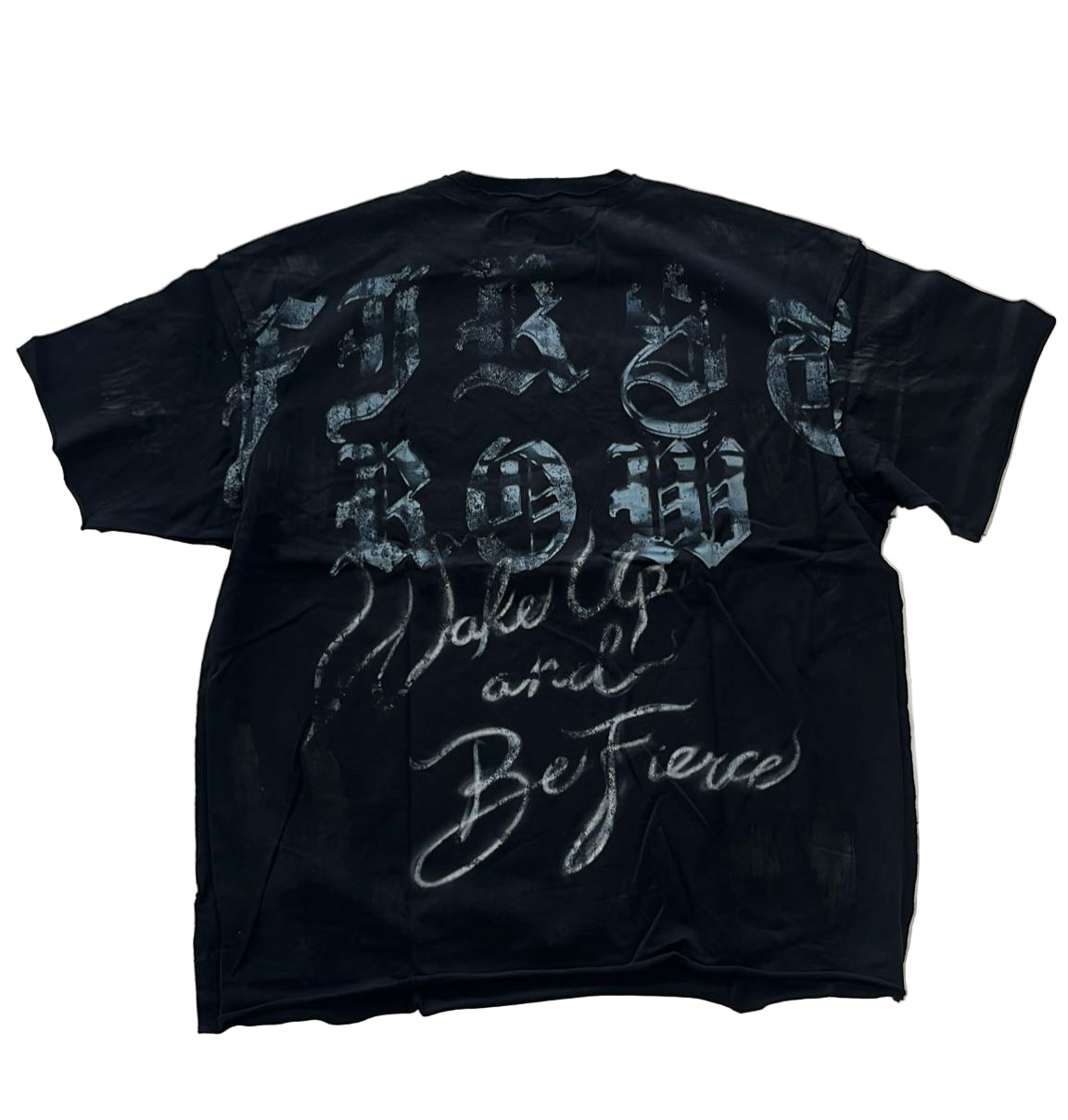 First Row "Wake Up & Be Fierce" Tee Black Wash