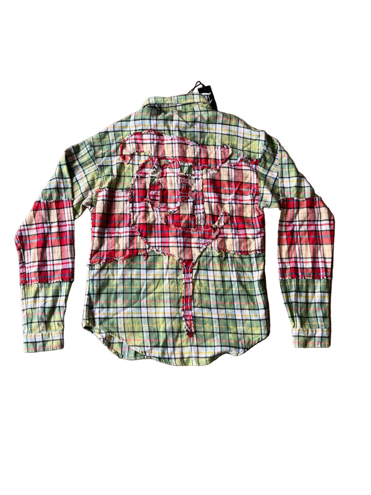 Trnchs "Rip & Repair Woven" Button Up Lime