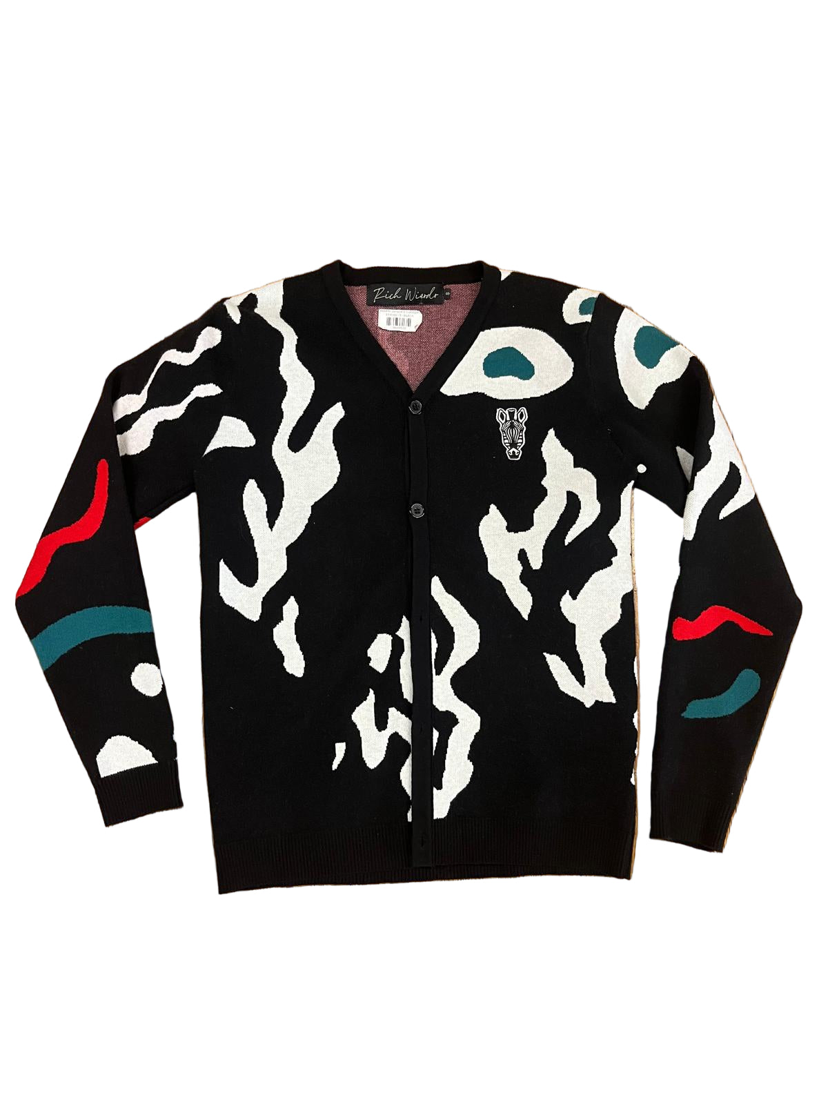 Rich Weirdo "Zebra" Cardigan Black