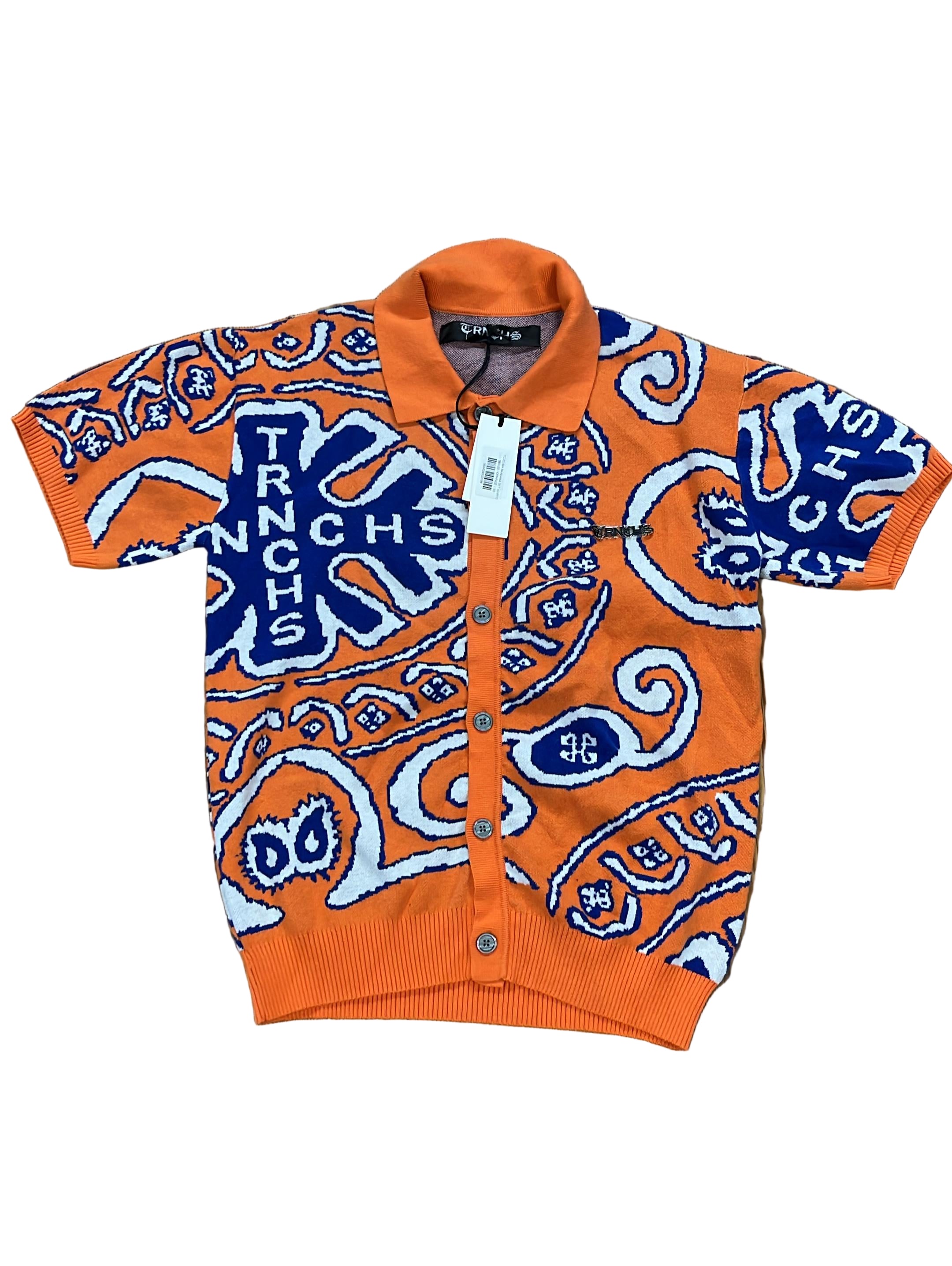 Trnchs "Bandana" Button Up Orange