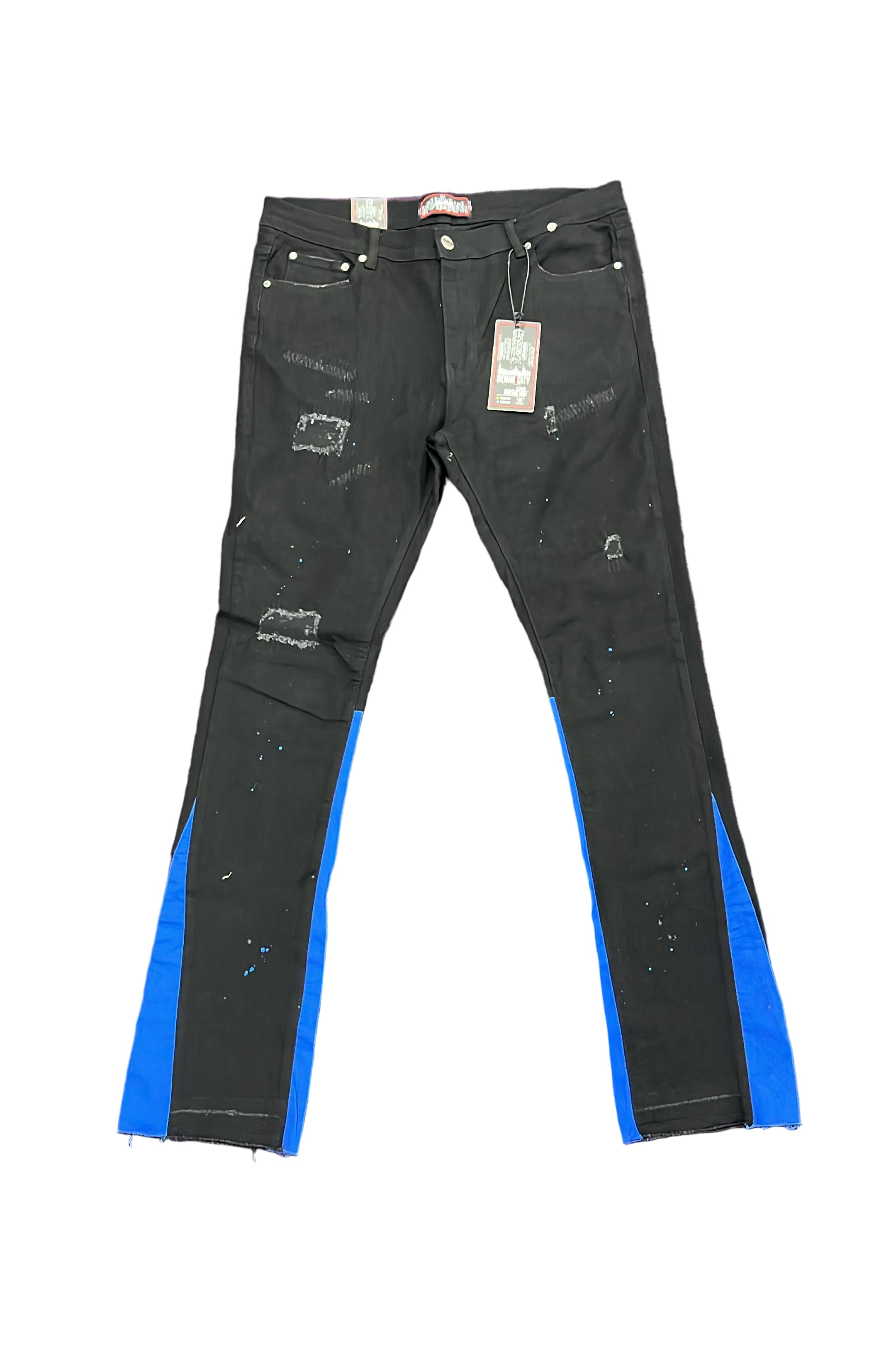 Denimi City "Cosmos" Stacked Jet Black