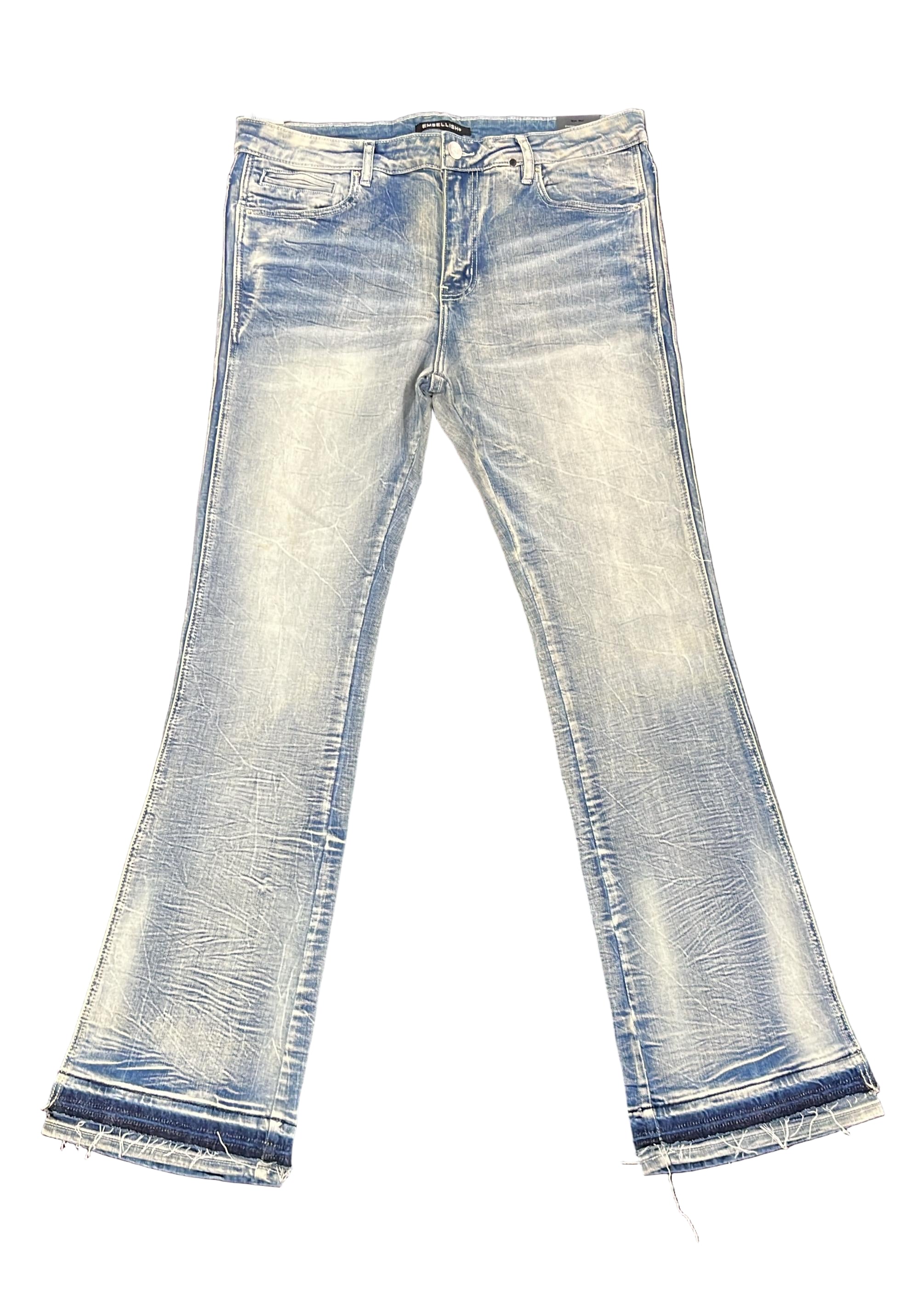 Embellish "Fame" Stacked Light Wash