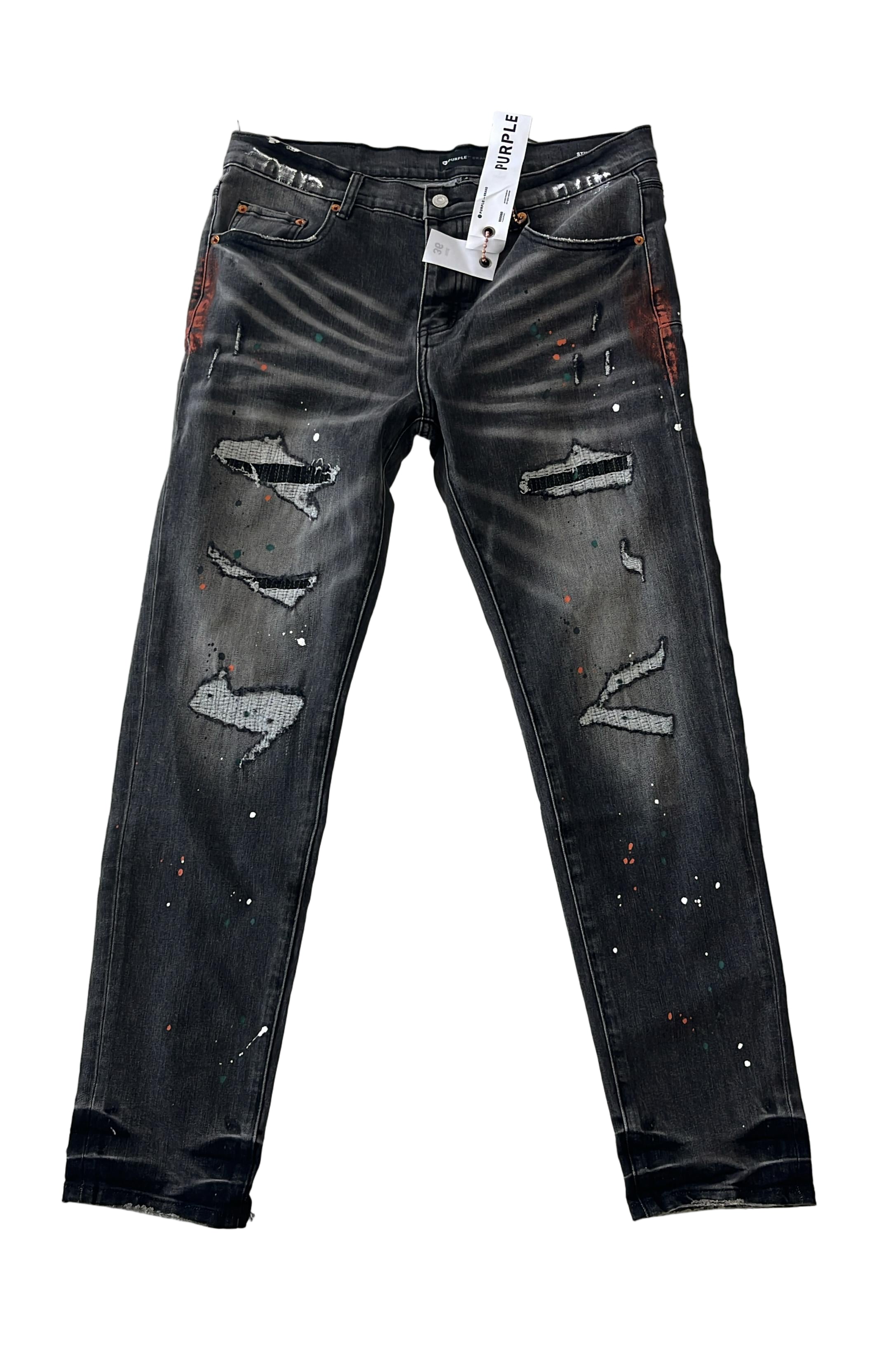 Purple Brand "Pants" Black Orange Paint